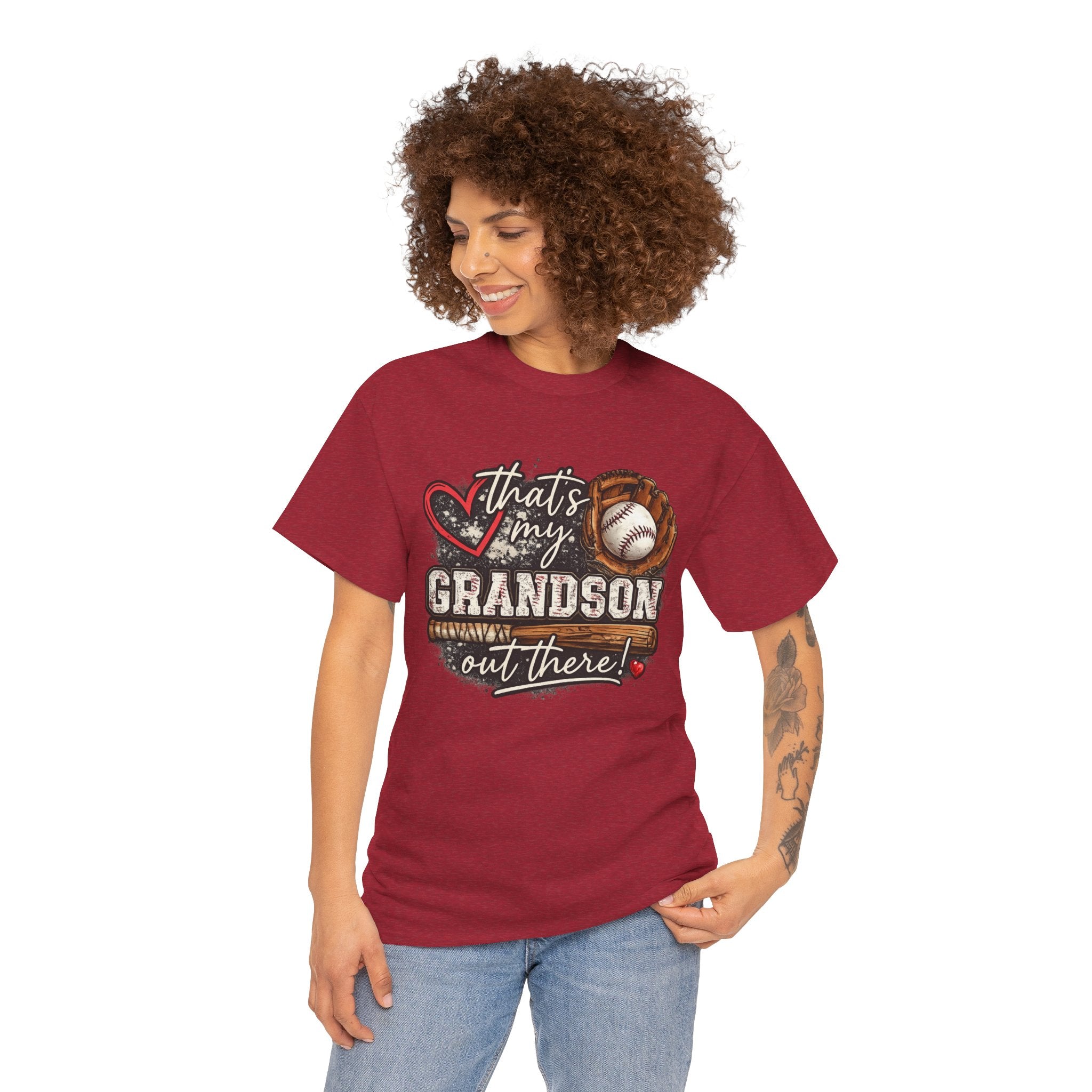 That’s My Grandson Out There Baseball Shirt – Proud Baseball Grandma T-Shirt, Baseball Grandparent Shirt, Game Day Baseball Fan Tee