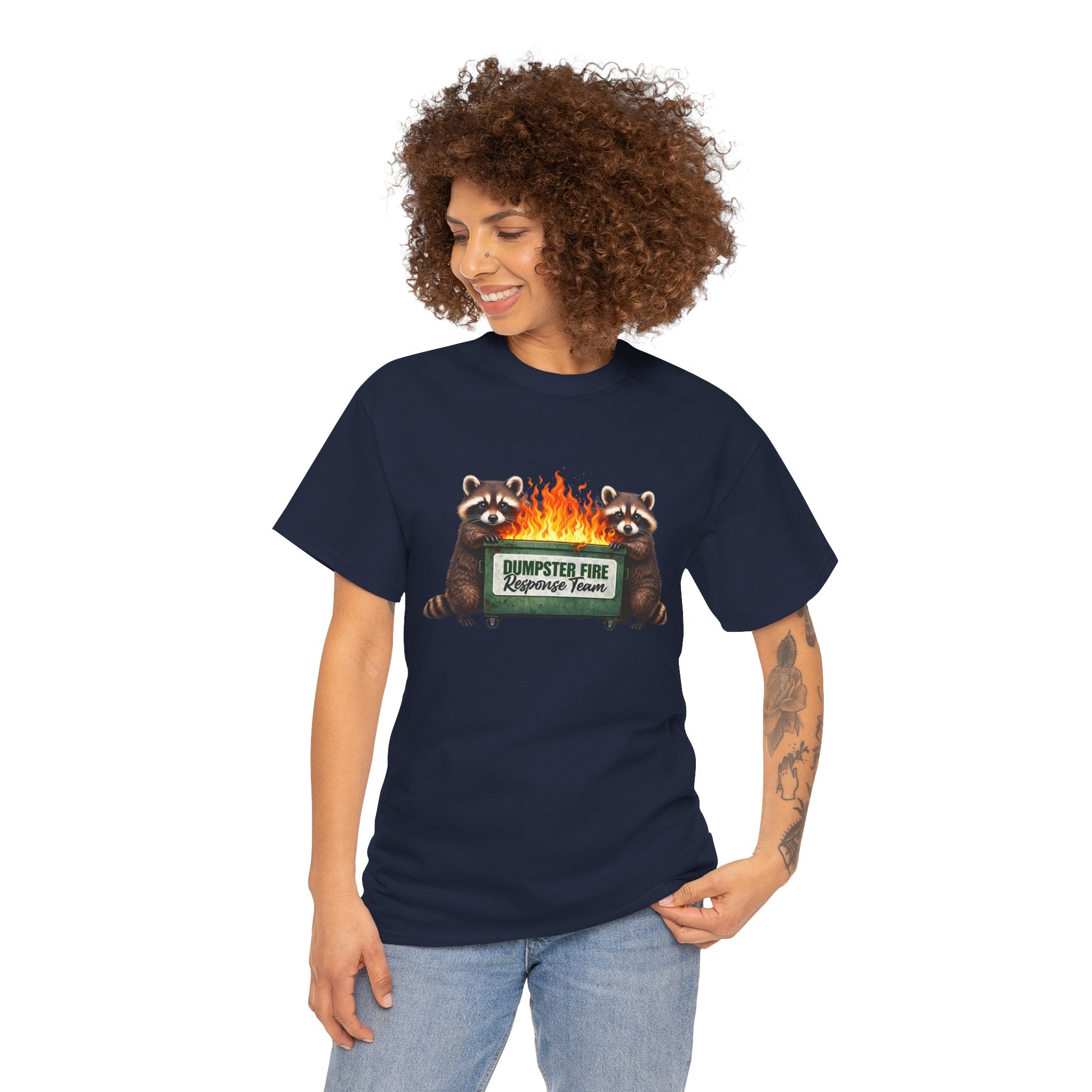 Dumpster Fire Response Team Raccoon T-Shirt – Funny Sarcastic Graphic Tee