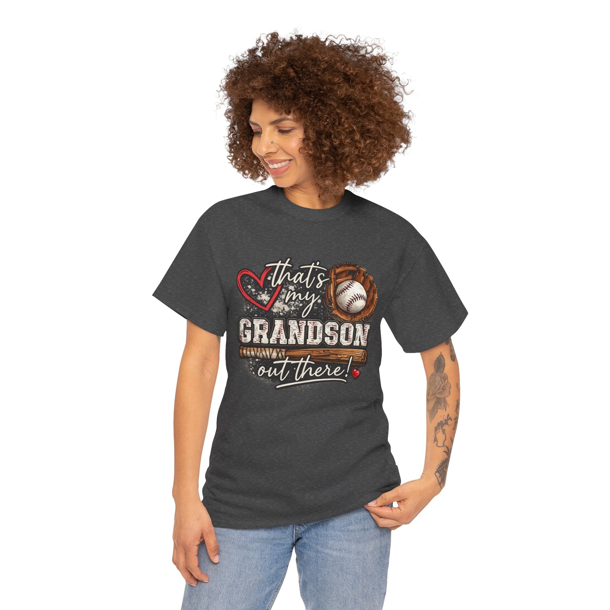 That’s My Grandson Out There Baseball Shirt – Proud Baseball Grandma T-Shirt, Baseball Grandparent Shirt, Game Day Baseball Fan Tee