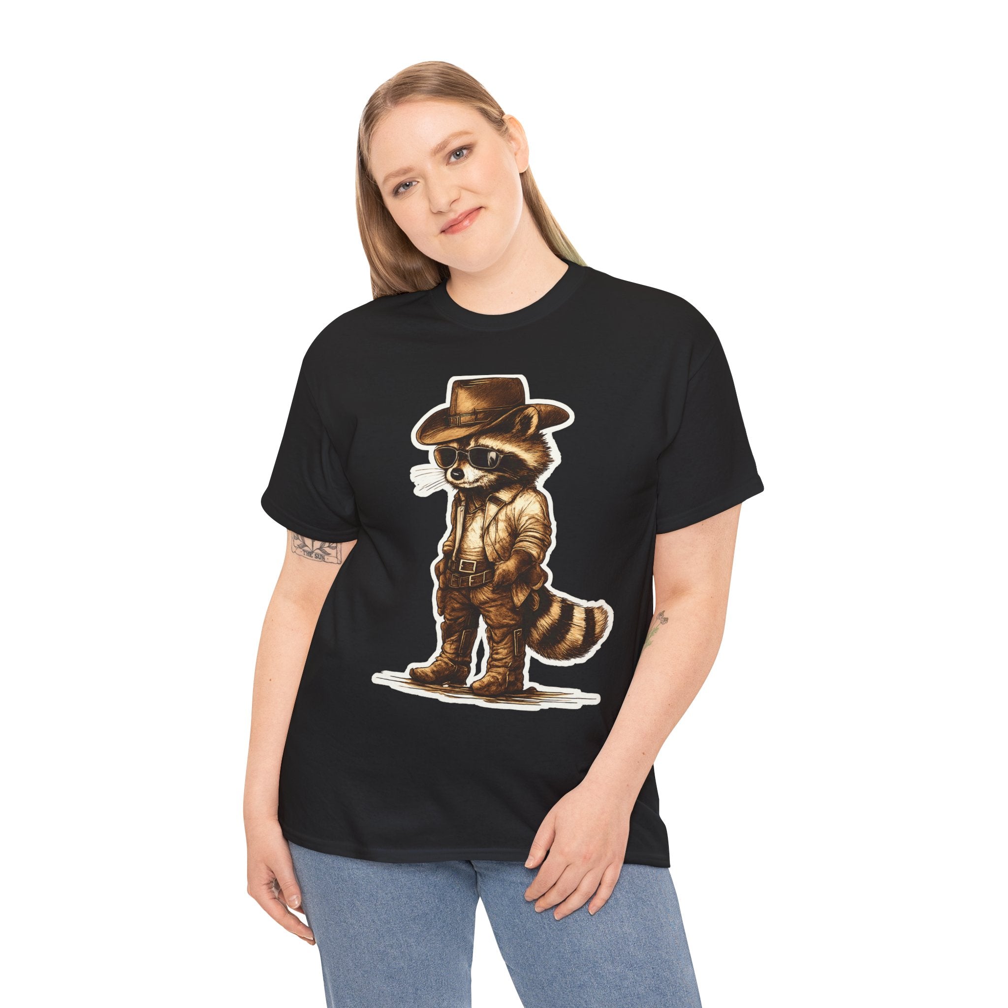 Feral Cowboy Raccoon T-Shirt – Western Outlaw Animal Graphic Tee