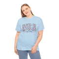 Floral USA EST 1776 Patriotic Shirt | Vintage American Flag Inspired Fourth of July Graphic Tee | Red White Blue Independence Day Design