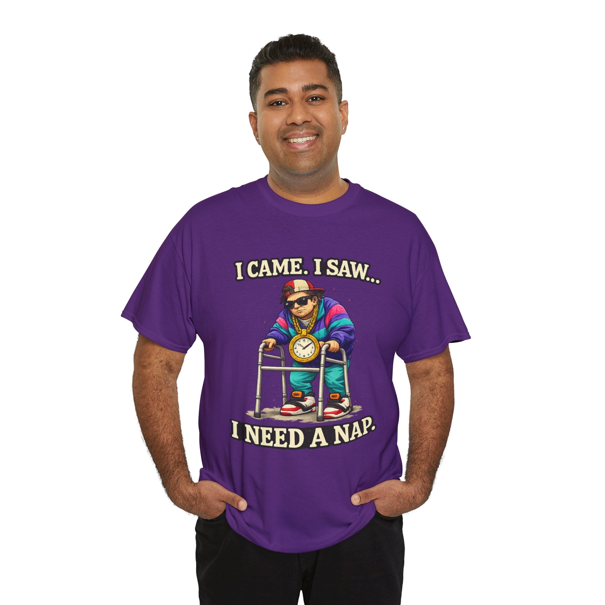 I Came, I Saw... I Need a Nap Gen X T-Shirt — Funny Senior Retro Graphic Tee