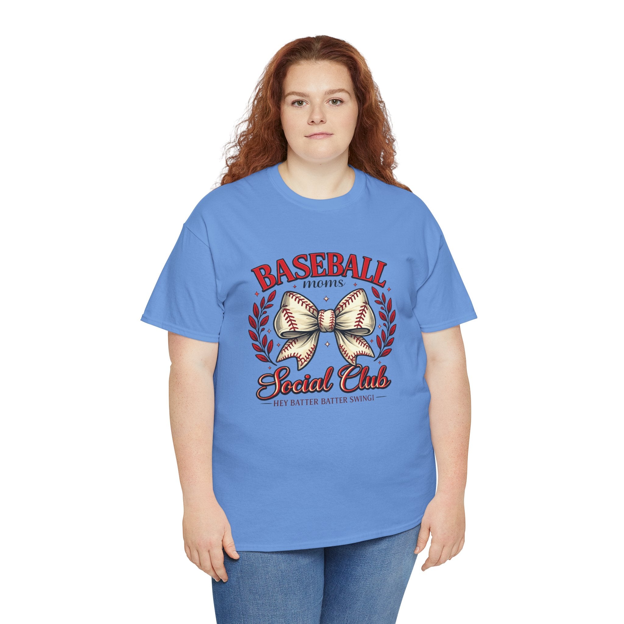 Baseball Moms Social Club Shirt – Baseball Mom Bow Tee – Cute Baseball Mom Shirt – Game Day Mom Shirt – Baseball Season Mom Gift