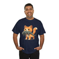 Cute Orange Cat Holding Alien Toy T-Shirt — Funny Kawaii Kitten Graphic Tee