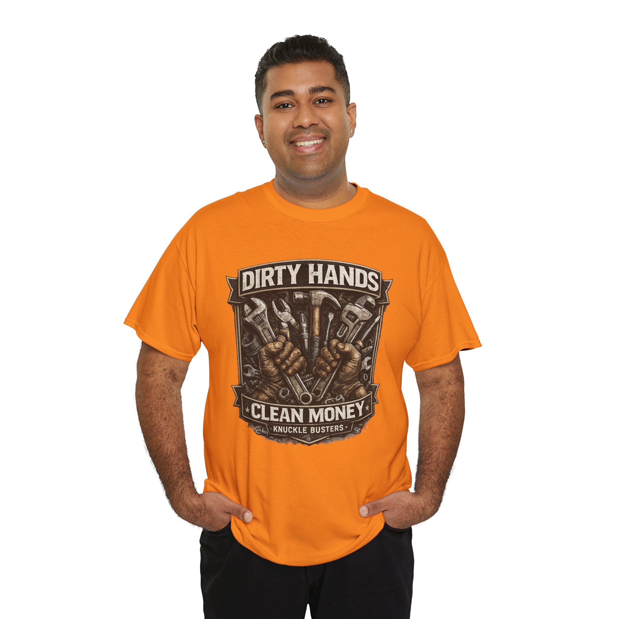 Dirty Hands Clean Money Shirt, Blue Collar Work Tee, Mechanic Gift Shirt, Tradesman Graphic Tee, Knuckle Busters Workwear