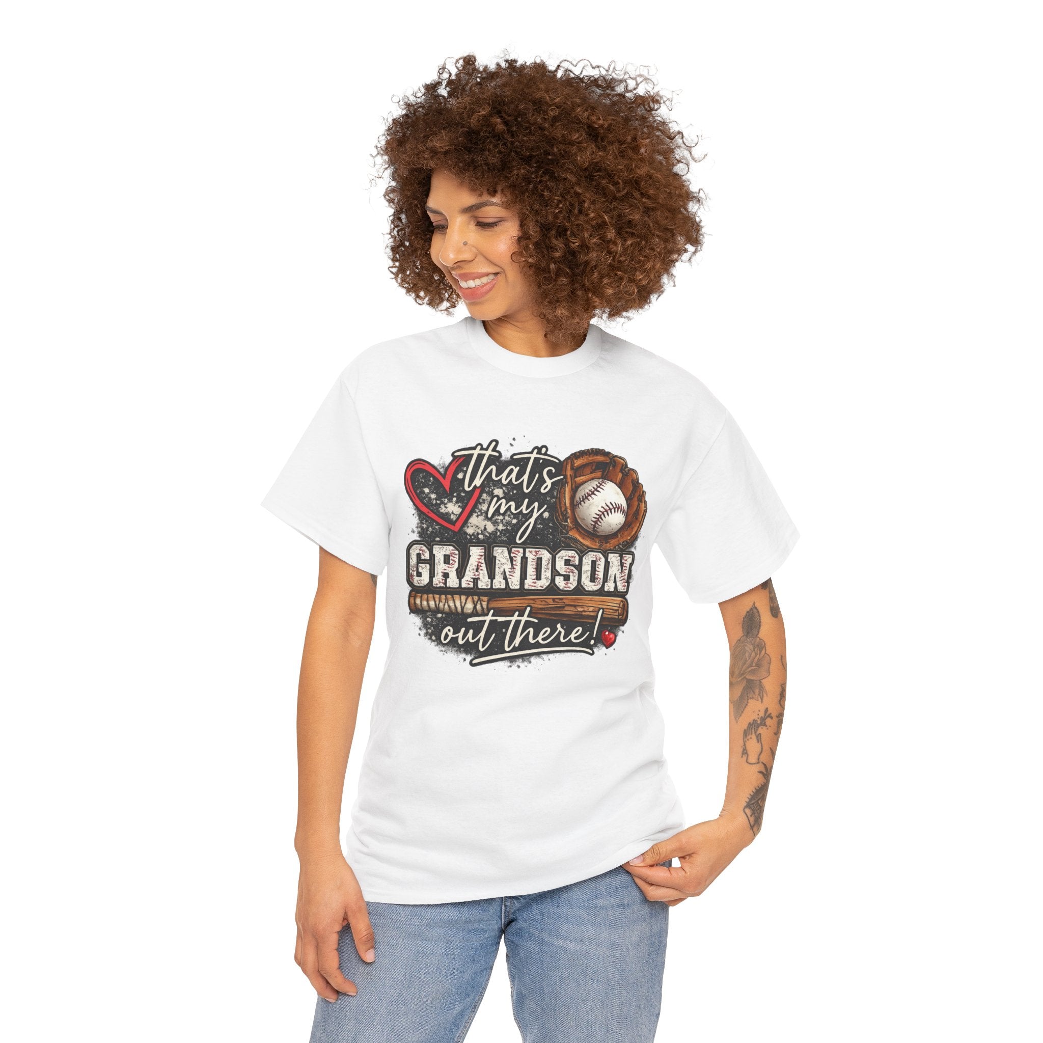 That’s My Grandson Out There Baseball Shirt – Proud Baseball Grandma T-Shirt, Baseball Grandparent Shirt, Game Day Baseball Fan Tee