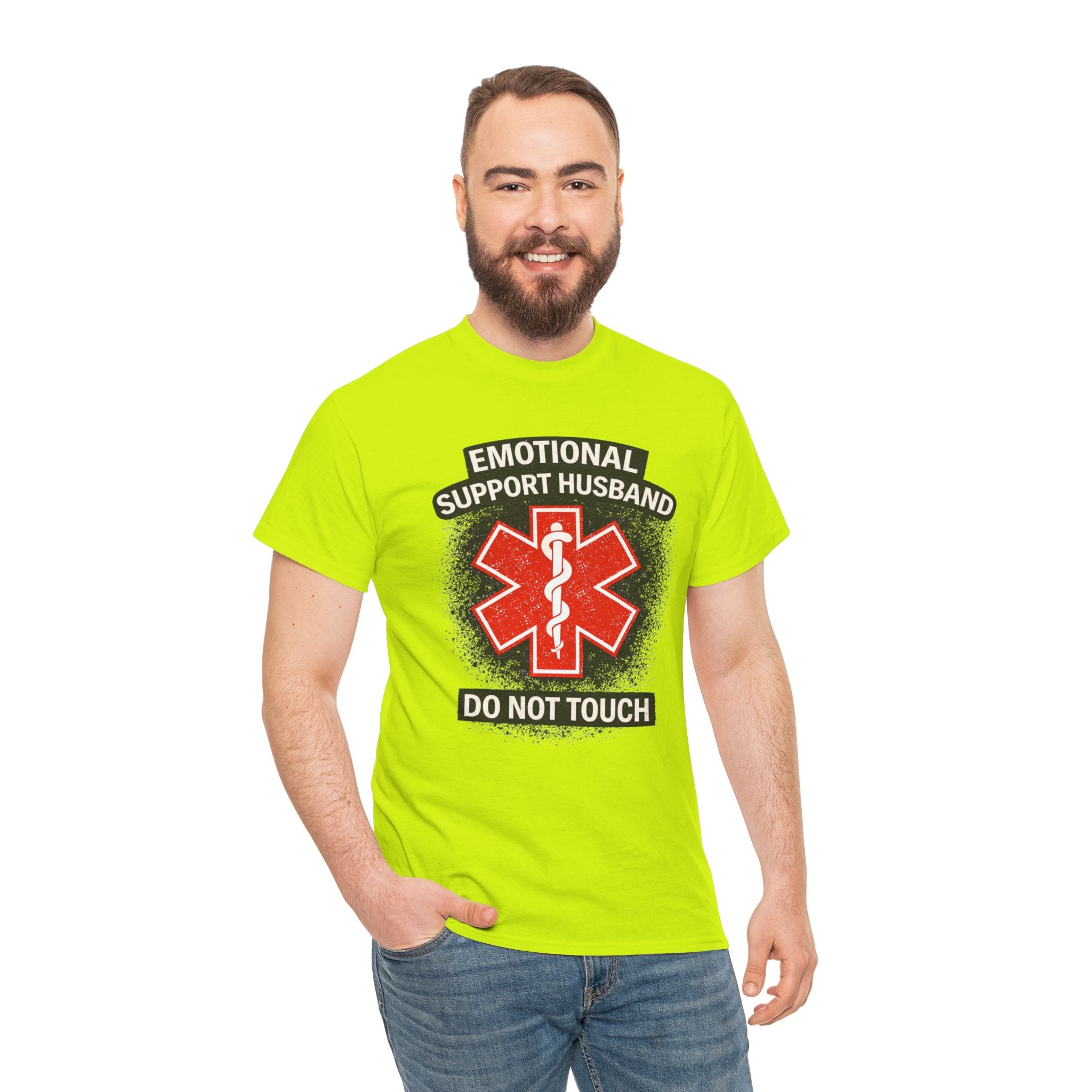 Emotional Support Husband Shirt Funny EMS EMT Paramedic T-Shirt Do Not Touch Medical Humor Tee First Responder Gift Husband Gift Idea