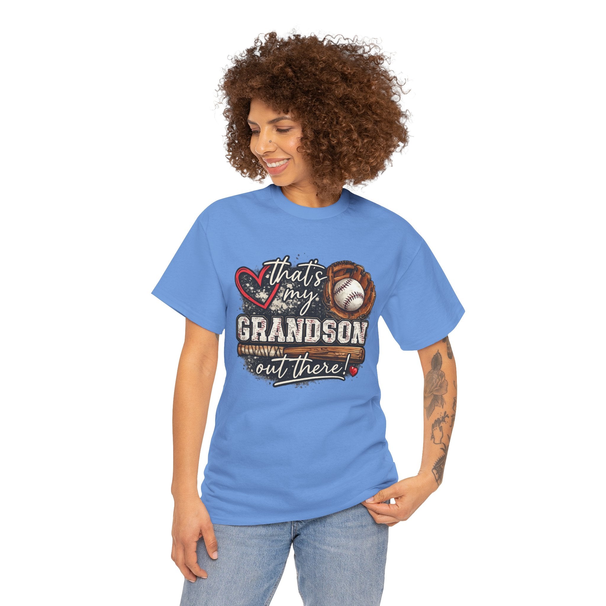 That’s My Grandson Out There Baseball Shirt – Proud Baseball Grandma T-Shirt, Baseball Grandparent Shirt, Game Day Baseball Fan Tee