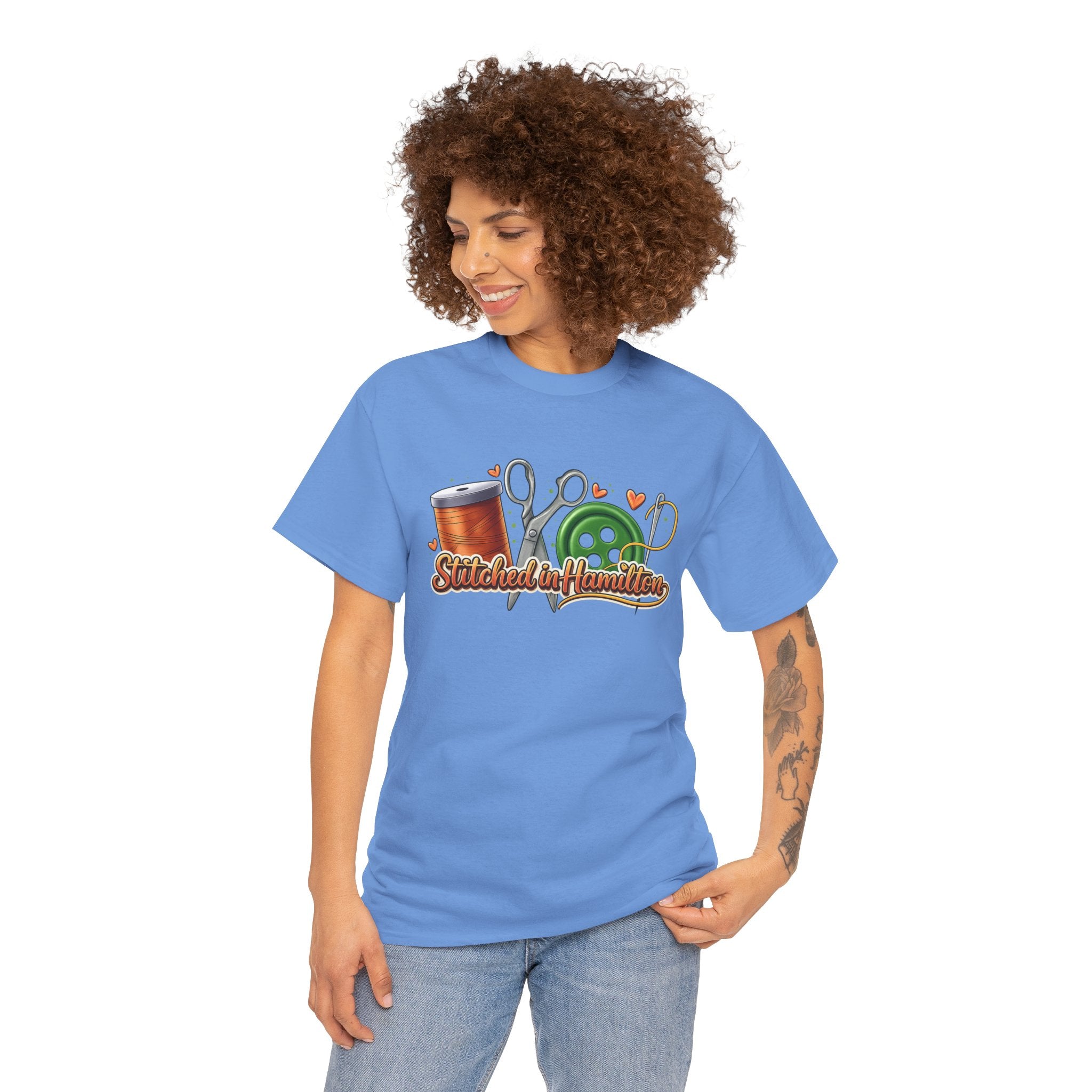 Stitched in Hamilton Shirt | Quilting Town Tee | Sewing Lover Gift | Quilt Retreat Shirt | Fabric Lover Apparel