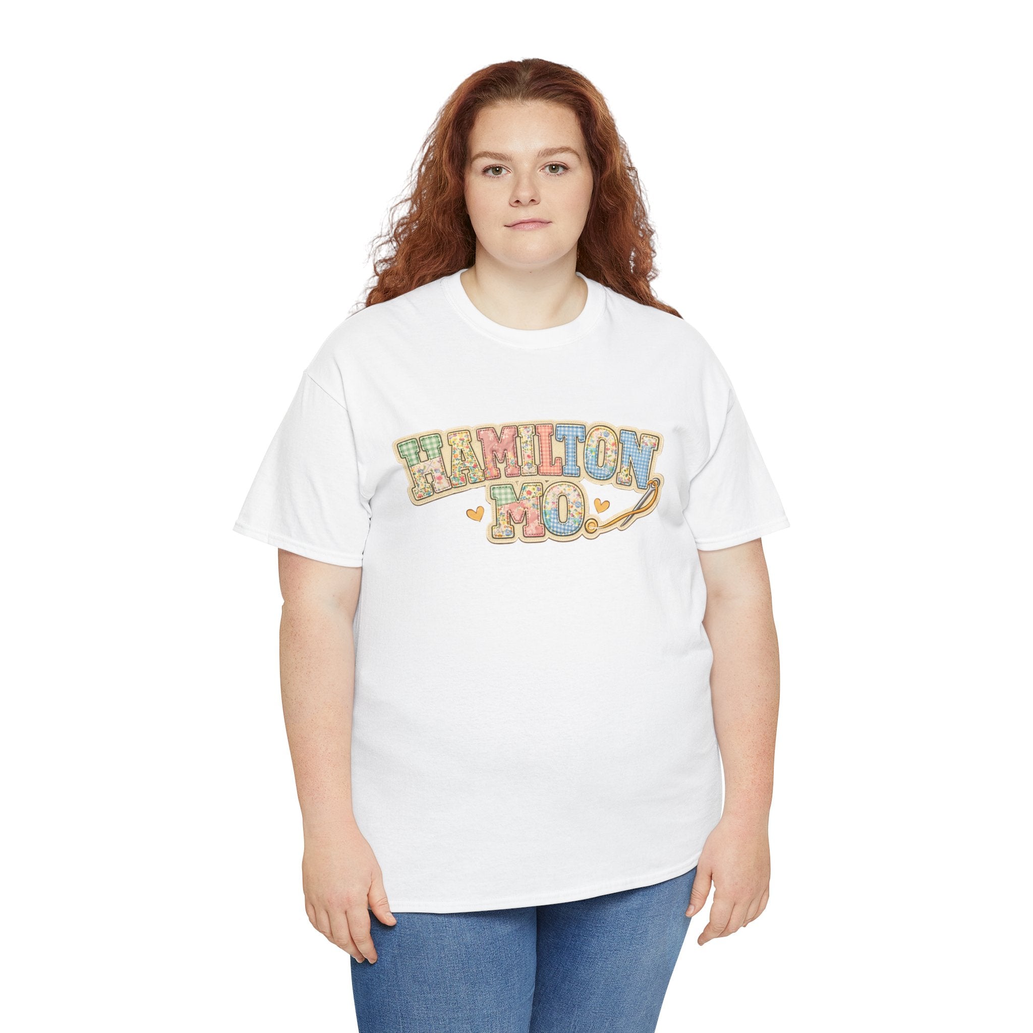Hamilton MO Quilting Shirt | Stitched Style Quilt Town Tee | Quilter Gift | Sewing Lover Shirt | Quilt Retreat Souvenir
