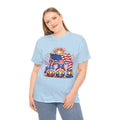 Patriotic USA Gnome Shirt PNG | Fourth of July Gnome Design | Red White Blue American Flag Fireworks Graphic | Independence Day Sublimation PNG | USA Heart Gnome POD Design
