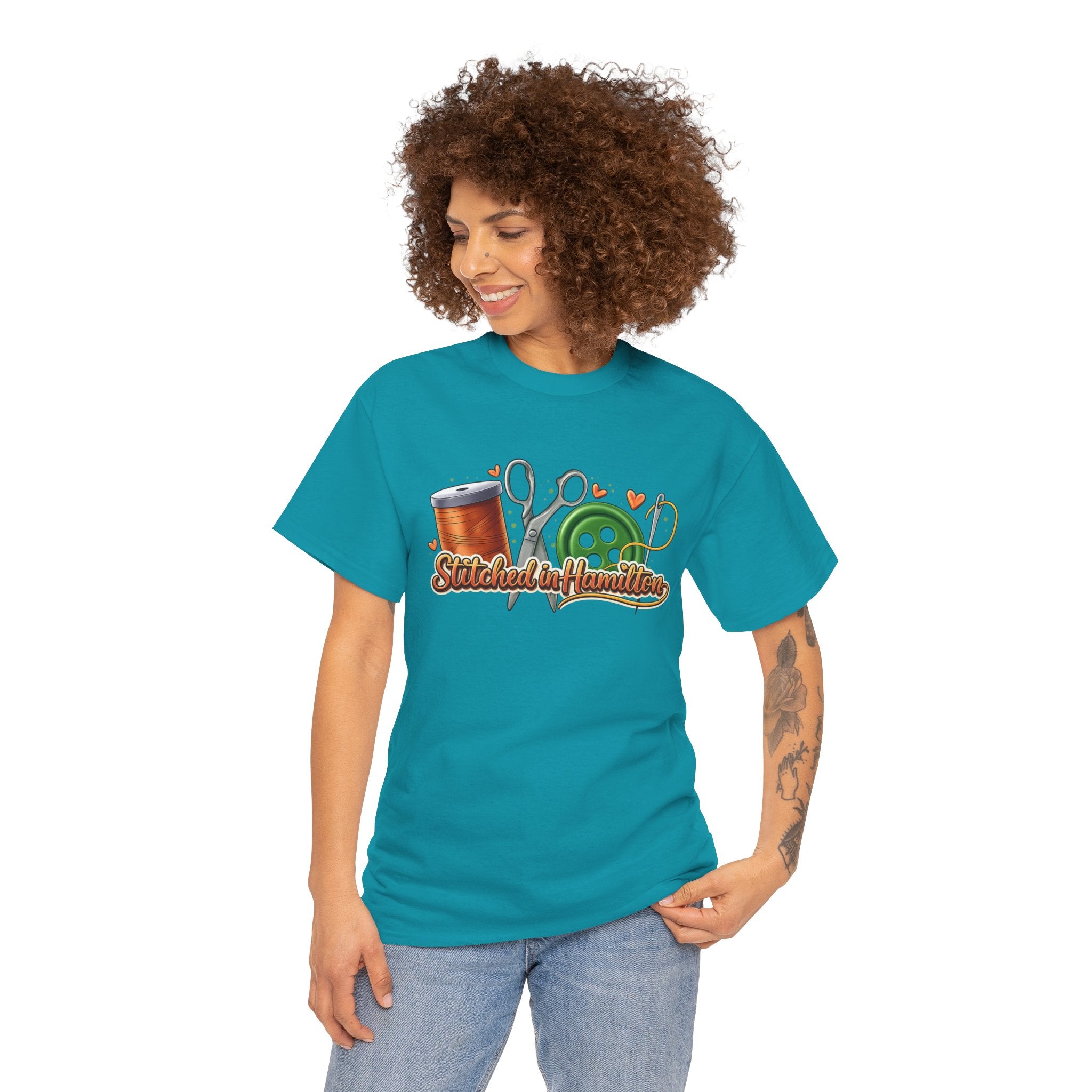 Stitched in Hamilton Shirt | Quilting Town Tee | Sewing Lover Gift | Quilt Retreat Shirt | Fabric Lover Apparel