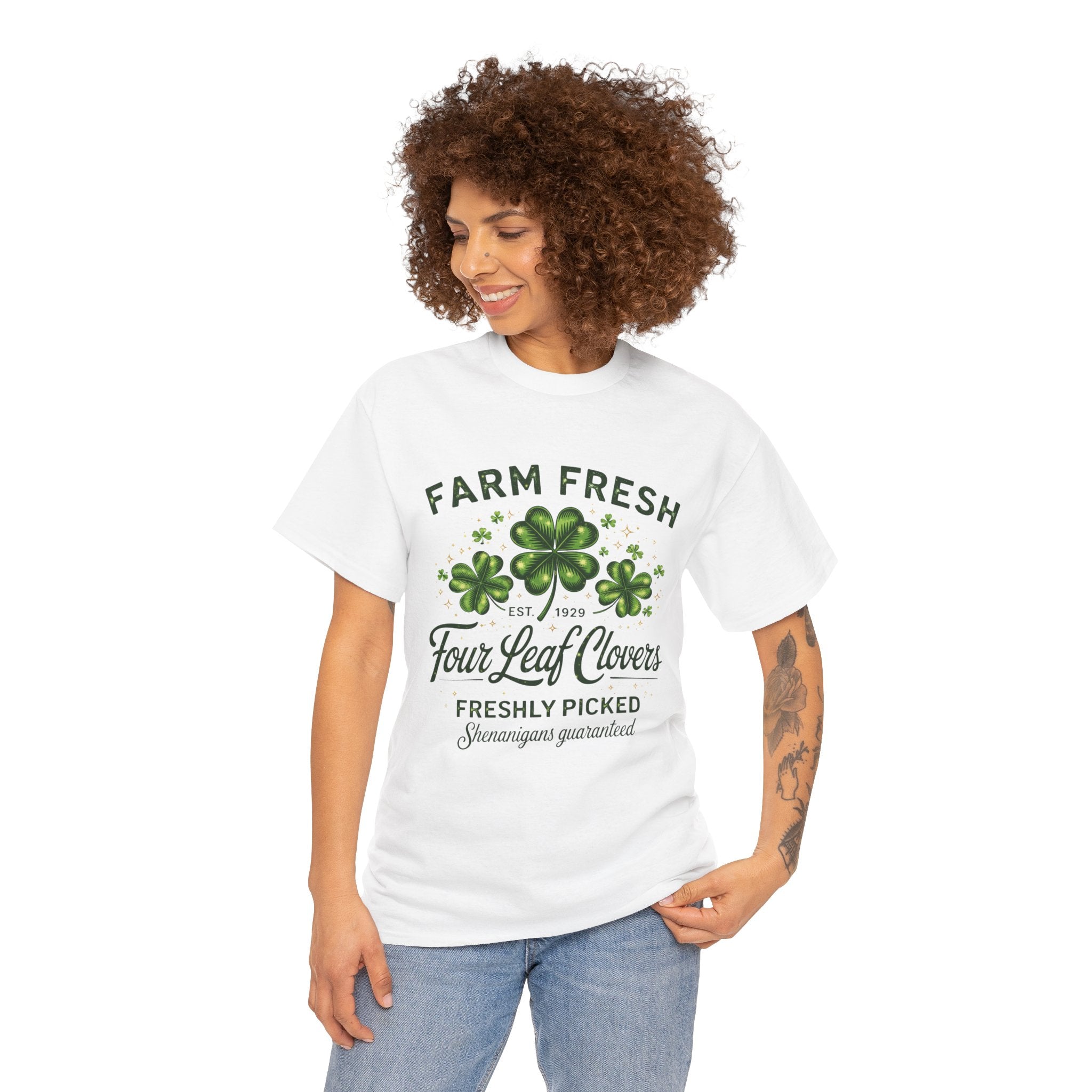 Farm Fresh Four Leaf Clovers Shirt – Funny St. Patrick’s Day Shamrock Tee, Freshly Picked Shenanigans Guaranteed