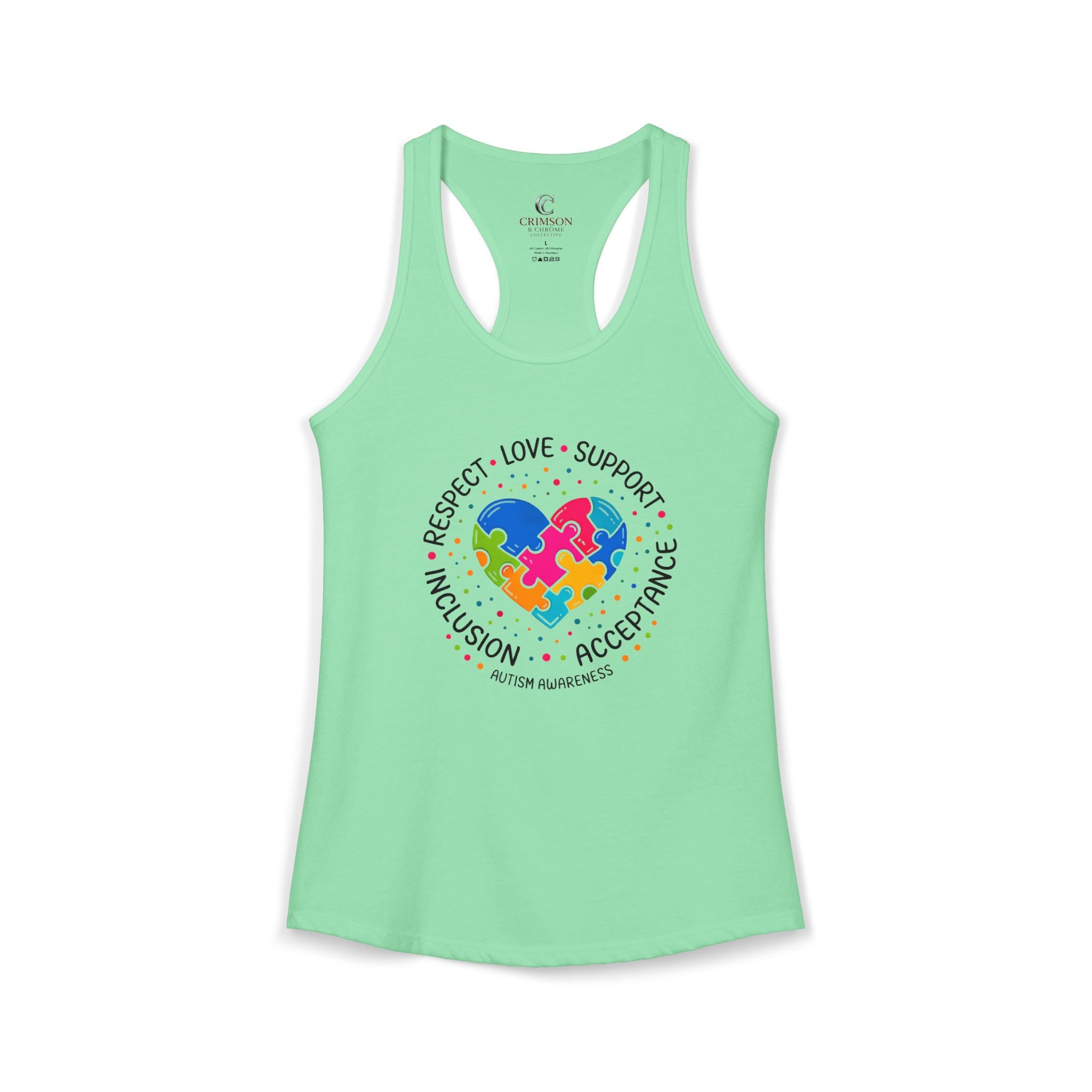 Autism Acceptance Shirt – Special Education Teacher Tee – Respect Love Support Inclusion Puzzle Heart T-Shirt – Autism Awareness Apparel Gift