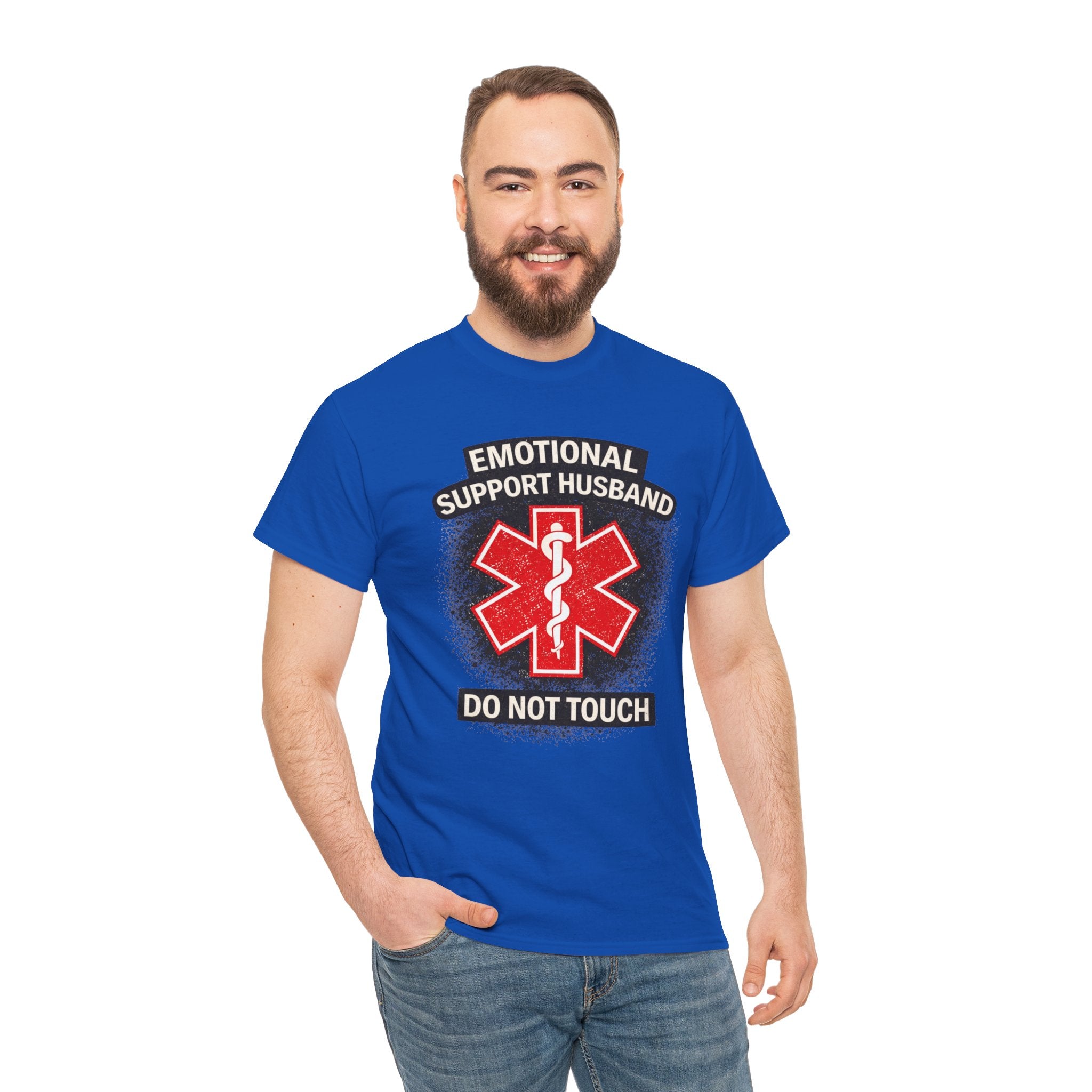 Emotional Support Husband Shirt Funny EMS EMT Paramedic T-Shirt Do Not Touch Medical Humor Tee First Responder Gift Husband Gift Idea