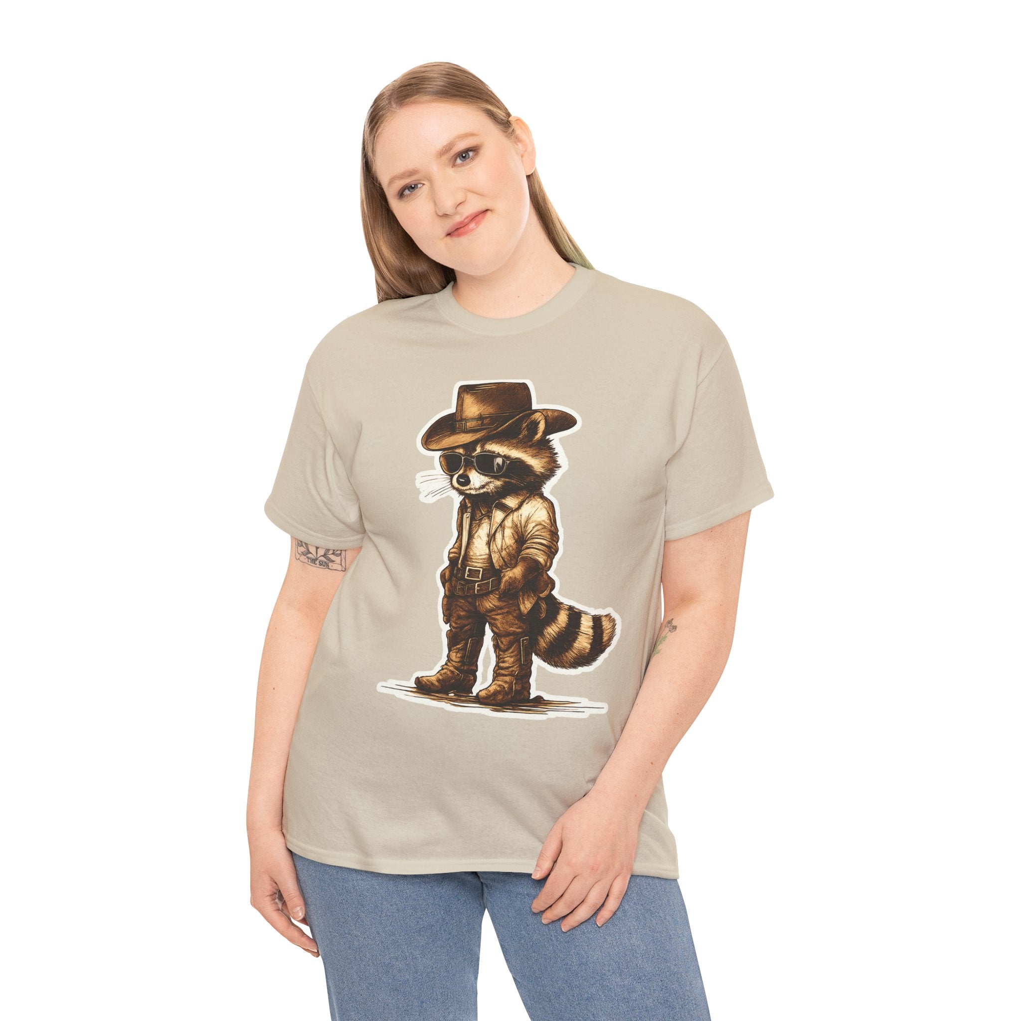 Feral Cowboy Raccoon T-Shirt – Western Outlaw Animal Graphic Tee