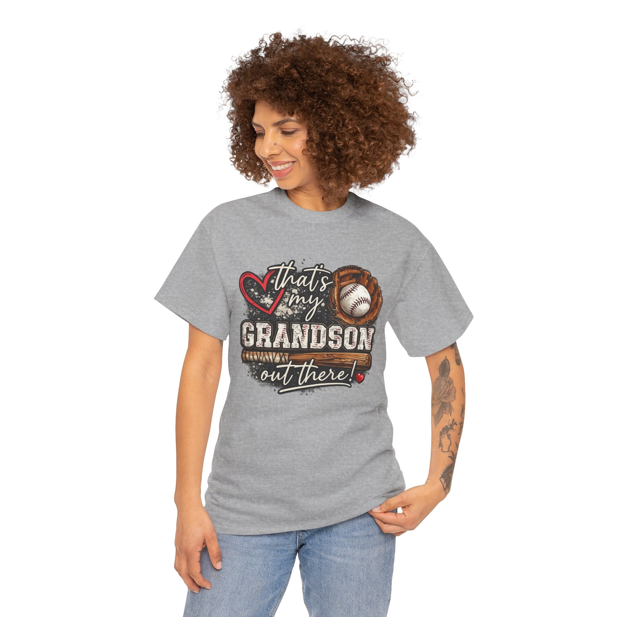 That’s My Grandson Out There Baseball Shirt – Proud Baseball Grandma T-Shirt, Baseball Grandparent Shirt, Game Day Baseball Fan Tee