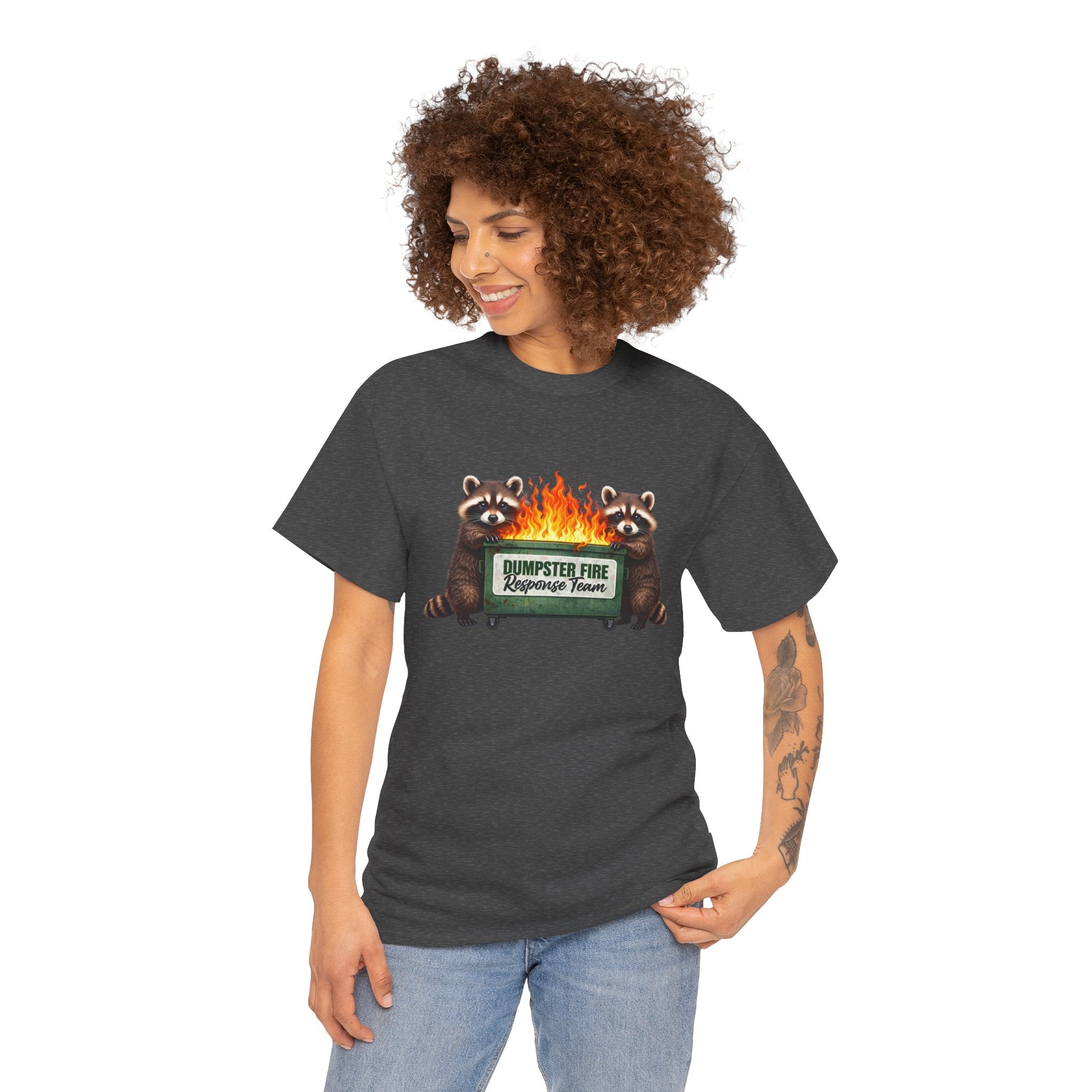 Dumpster Fire Response Team Raccoon T-Shirt – Funny Sarcastic Graphic Tee