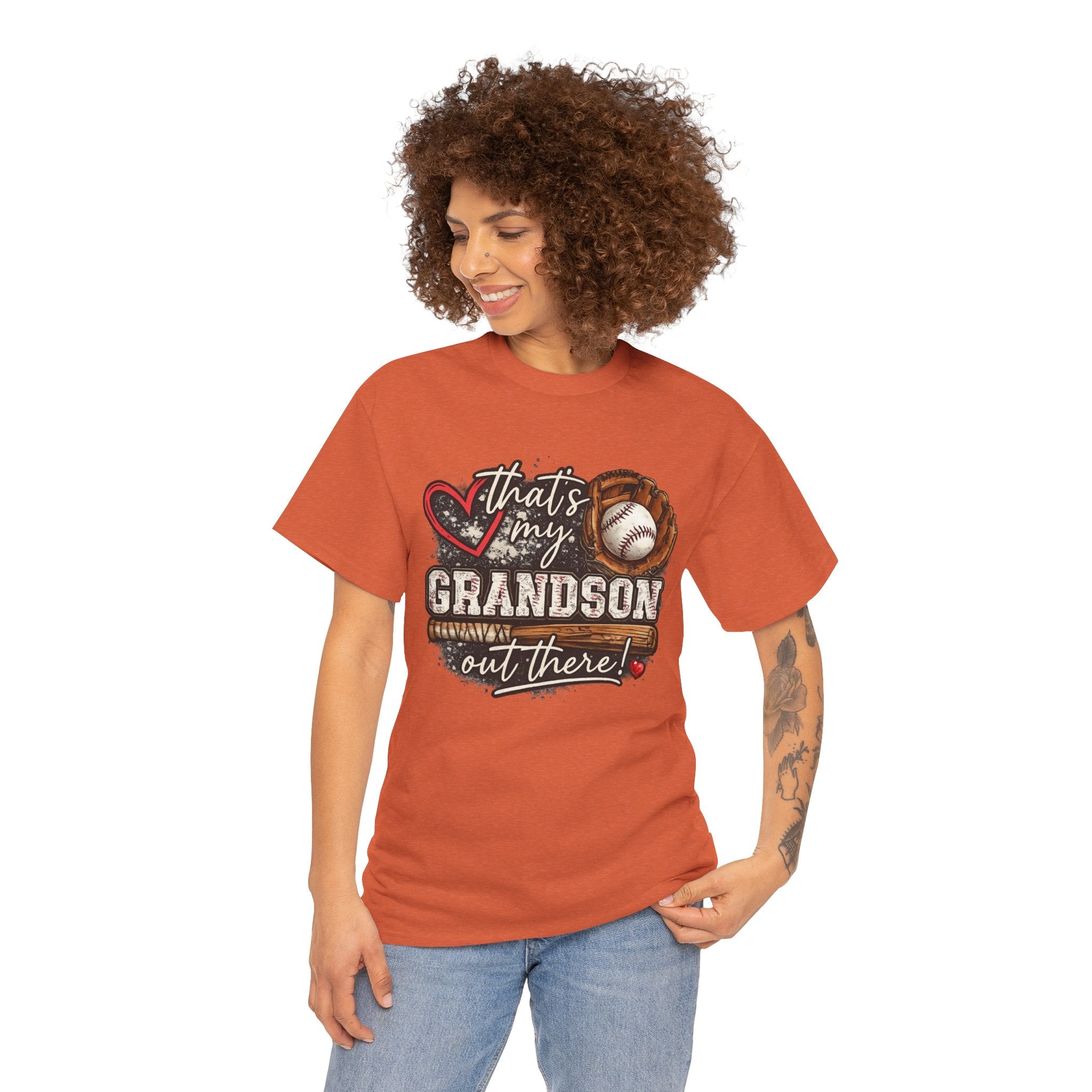 That’s My Grandson Out There Baseball Shirt – Proud Baseball Grandma T-Shirt, Baseball Grandparent Shirt, Game Day Baseball Fan Tee