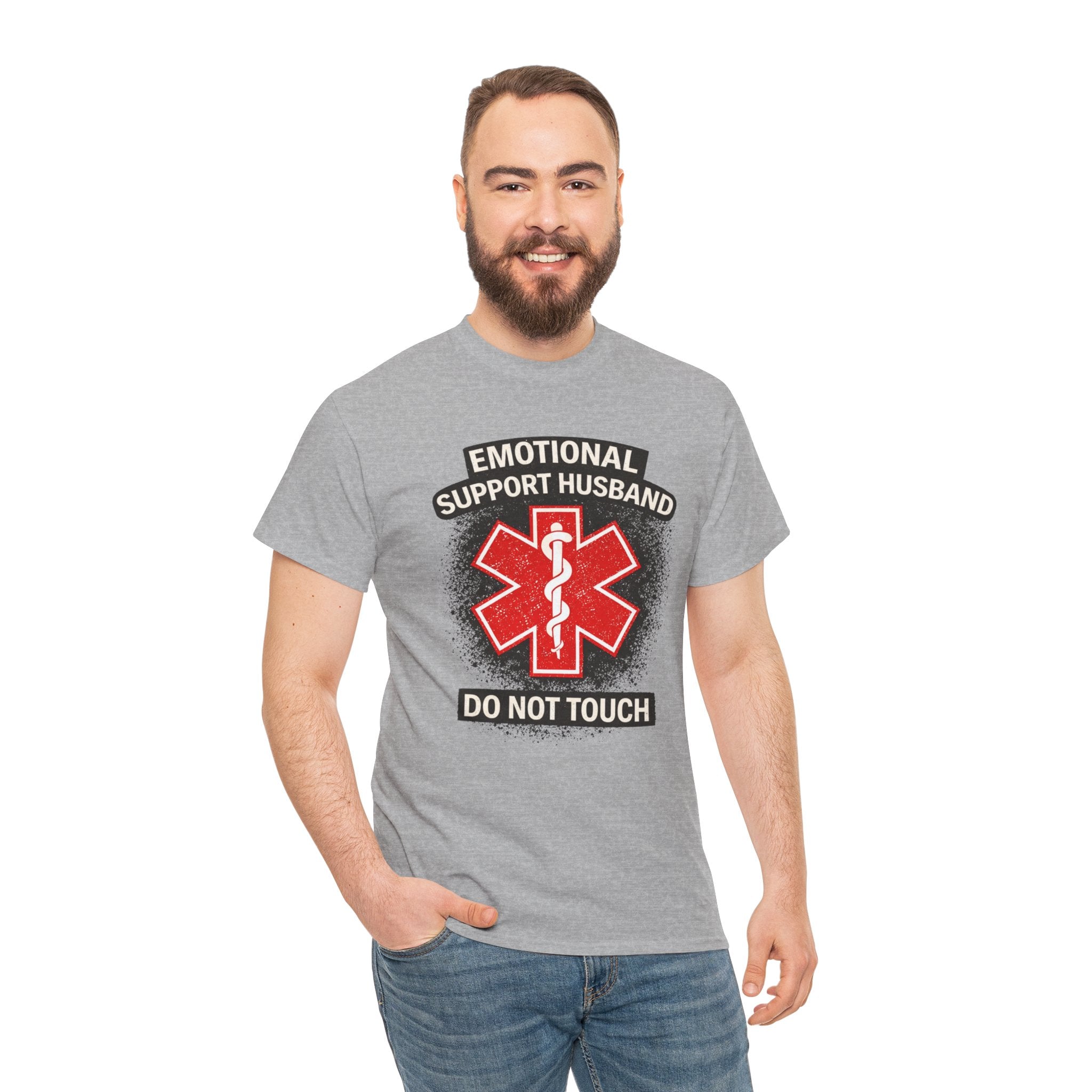 Emotional Support Husband Shirt Funny EMS EMT Paramedic T-Shirt Do Not Touch Medical Humor Tee First Responder Gift Husband Gift Idea