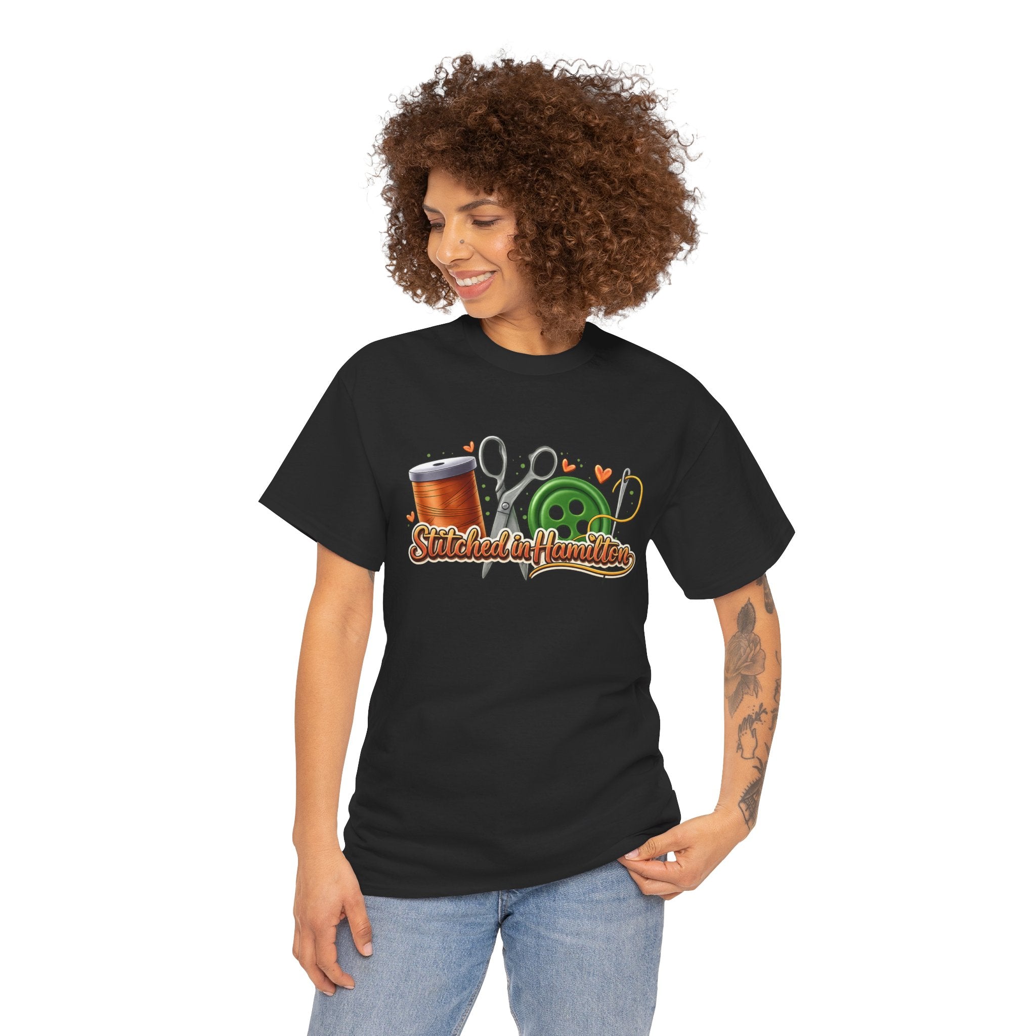 Stitched in Hamilton Shirt | Quilting Town Tee | Sewing Lover Gift | Quilt Retreat Shirt | Fabric Lover Apparel