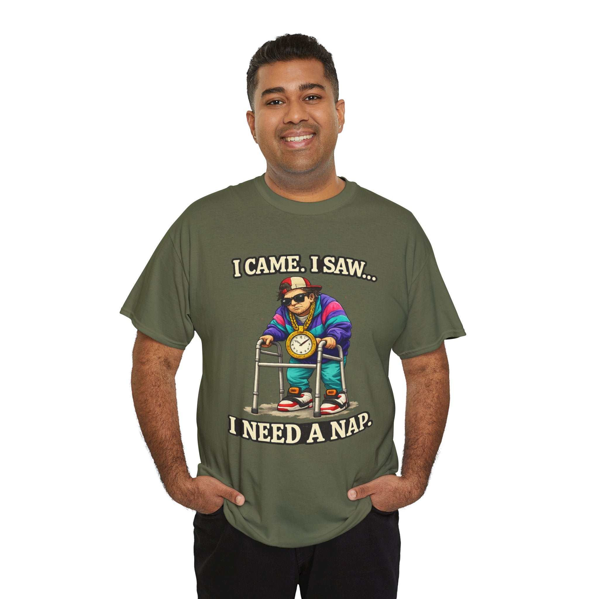 I Came, I Saw... I Need a Nap Gen X T-Shirt — Funny Senior Retro Graphic Tee