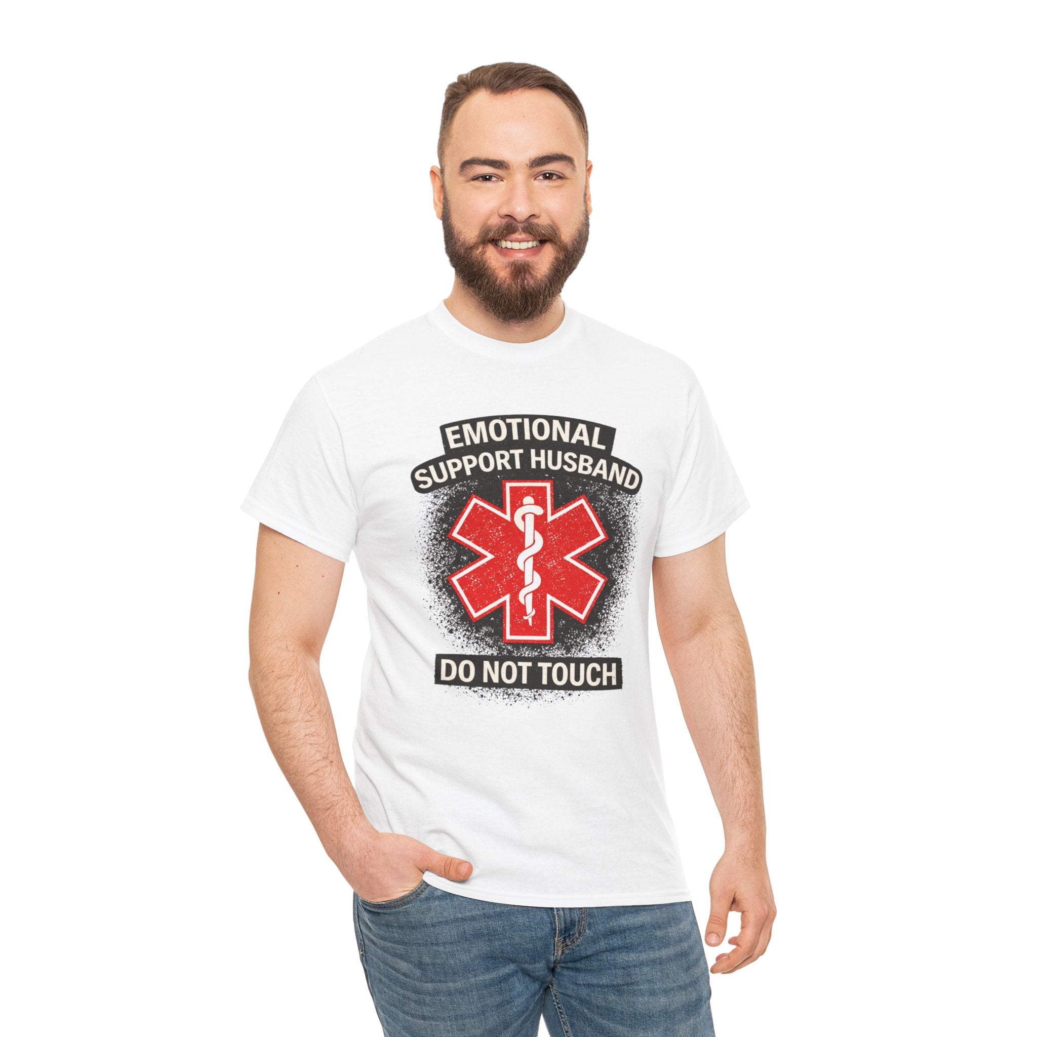 Emotional Support Husband Shirt Funny EMS EMT Paramedic T-Shirt Do Not Touch Medical Humor Tee First Responder Gift Husband Gift Idea