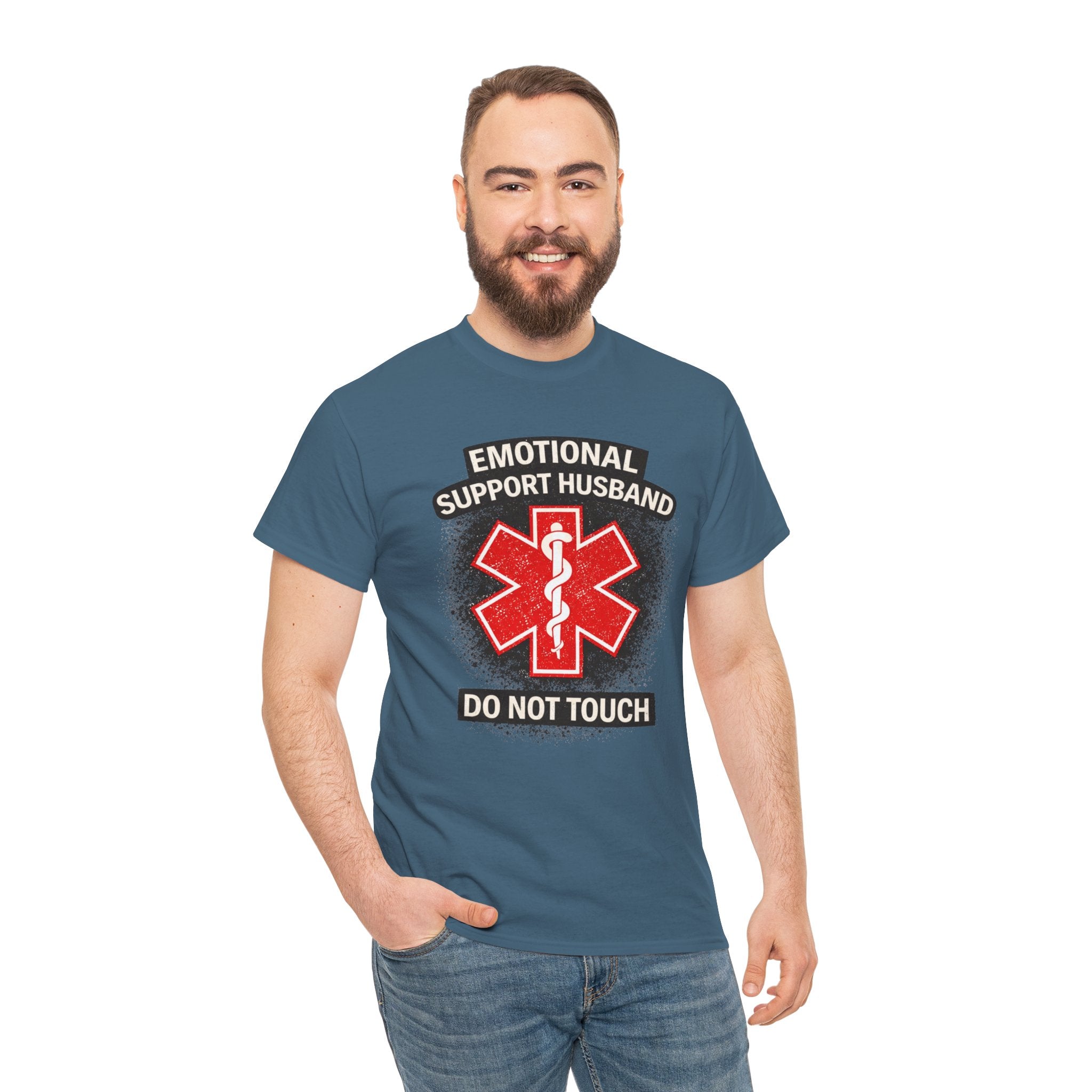 Emotional Support Husband Shirt Funny EMS EMT Paramedic T-Shirt Do Not Touch Medical Humor Tee First Responder Gift Husband Gift Idea