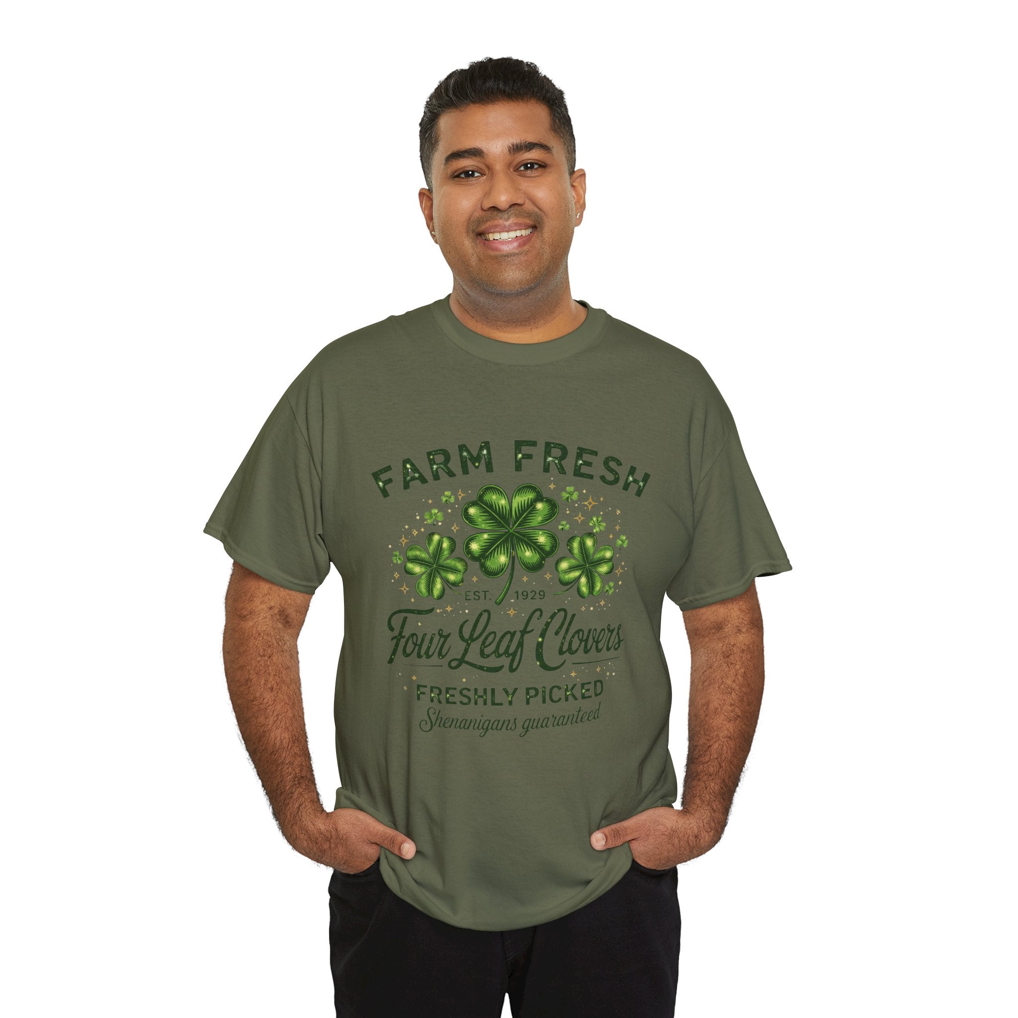Farm Fresh Four Leaf Clovers Shirt – Funny St. Patrick’s Day Shamrock Tee, Freshly Picked Shenanigans Guaranteed