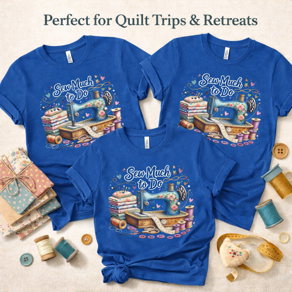 Sew Much to Do Shirt, Funny Sewing Shirt, Quilting Humor Tee, Gift for Quilters, Fabric Lover Shirt, Sewing Life Apparel