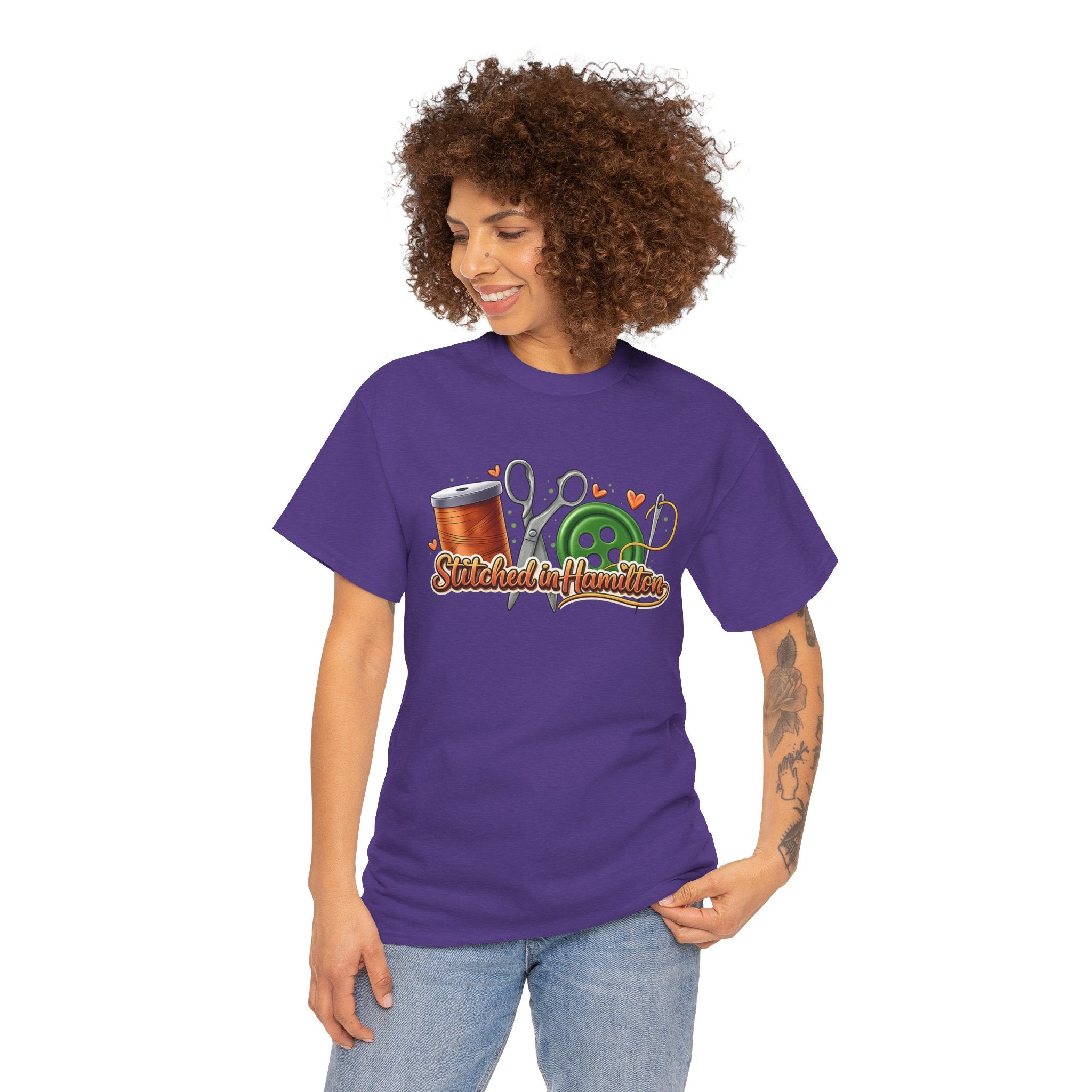 Stitched in Hamilton Shirt | Quilting Town Tee | Sewing Lover Gift | Quilt Retreat Shirt | Fabric Lover Apparel