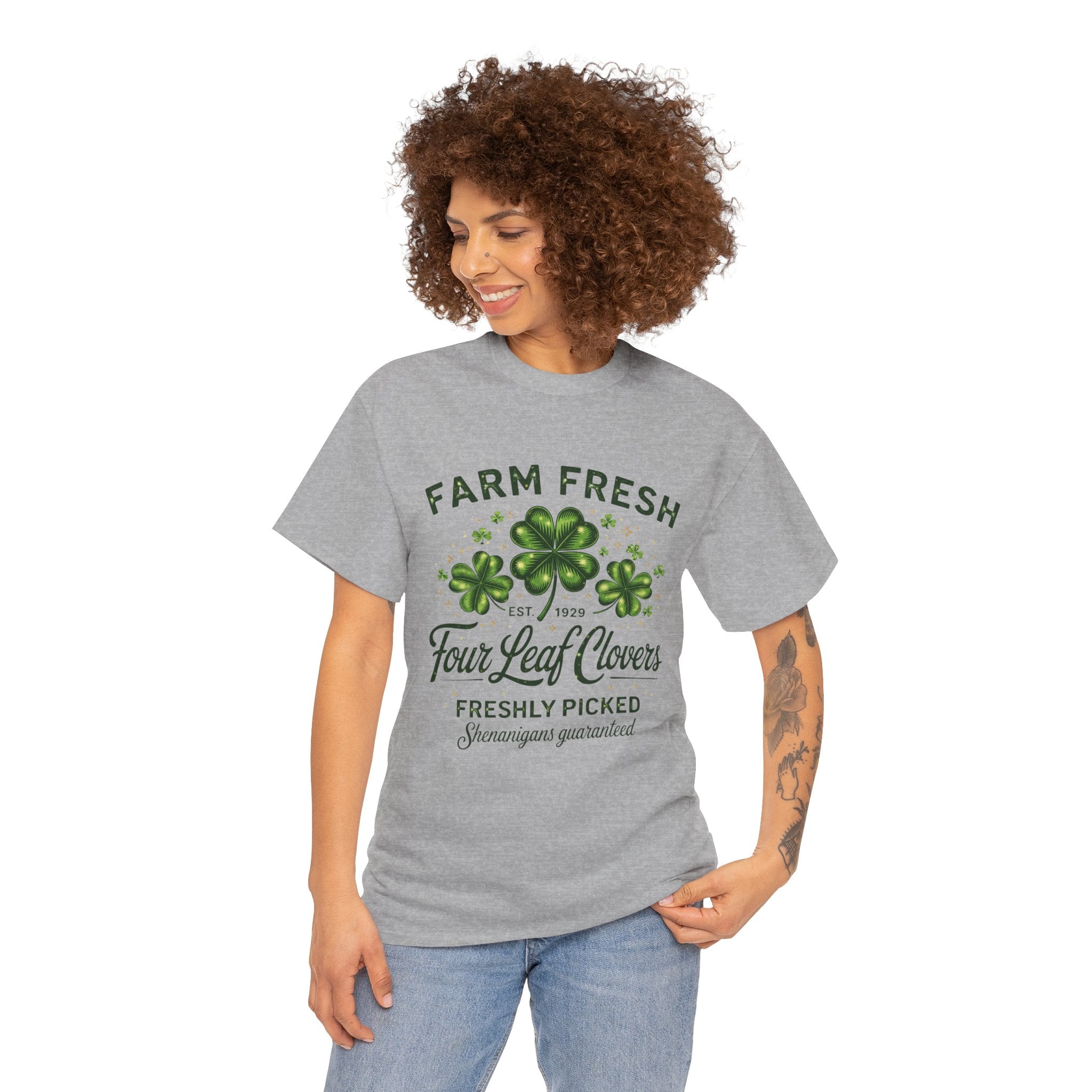 Farm Fresh Four Leaf Clovers Shirt – Funny St. Patrick’s Day Shamrock Tee, Freshly Picked Shenanigans Guaranteed
