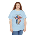 Christian Patriotic Cross Shirt | Where The Spirit Of The Lord There Is Freedom Shirt | 2 Corinthians 3:17 Patriotic Tee | Faith & Freedom Christian Graphic Shirt