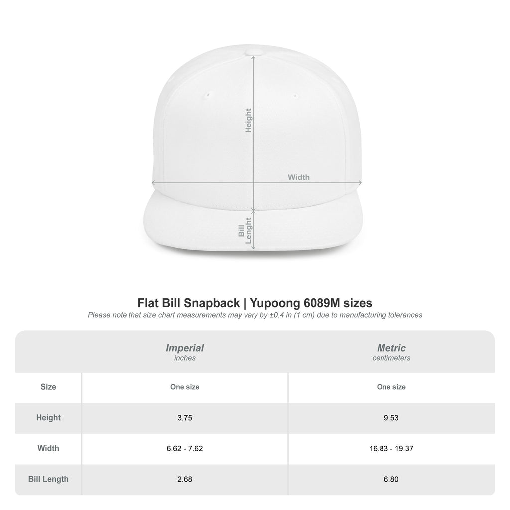 Flat Bill Snapback Hat — Cameron Pirates Logo Cap