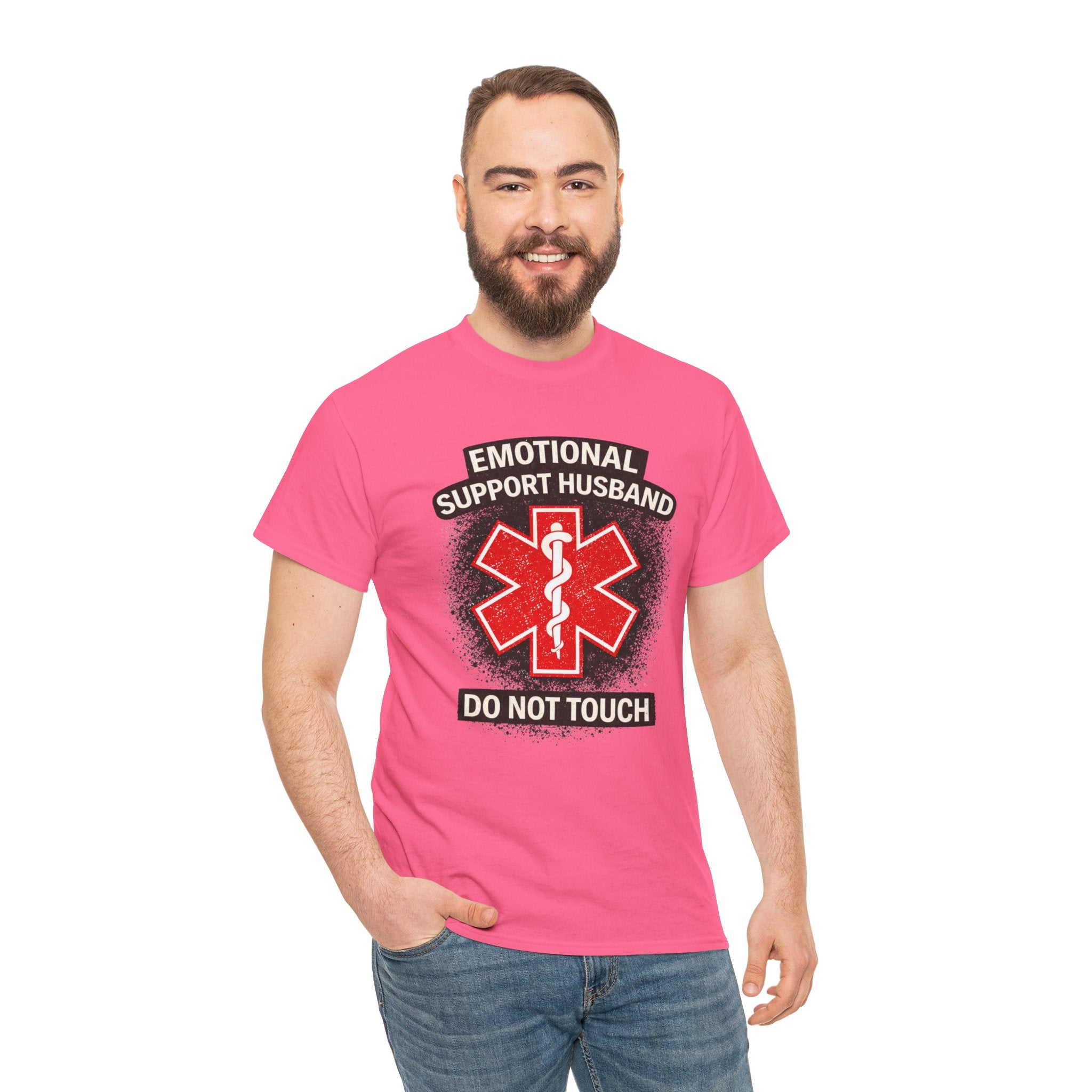 Emotional Support Husband Shirt Funny EMS EMT Paramedic T-Shirt Do Not Touch Medical Humor Tee First Responder Gift Husband Gift Idea