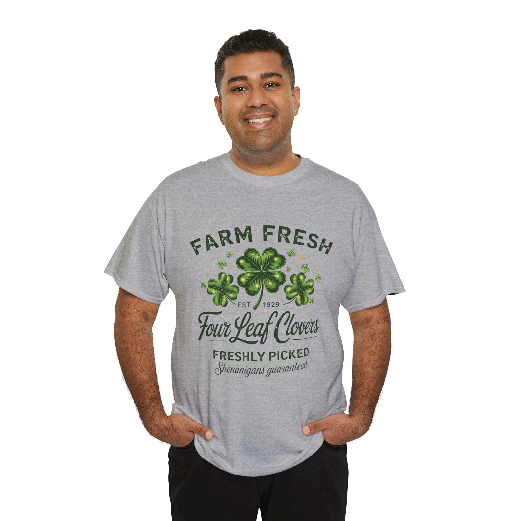 Farm Fresh Four Leaf Clovers Shirt – Funny St. Patrick’s Day Shamrock Tee, Freshly Picked Shenanigans Guaranteed