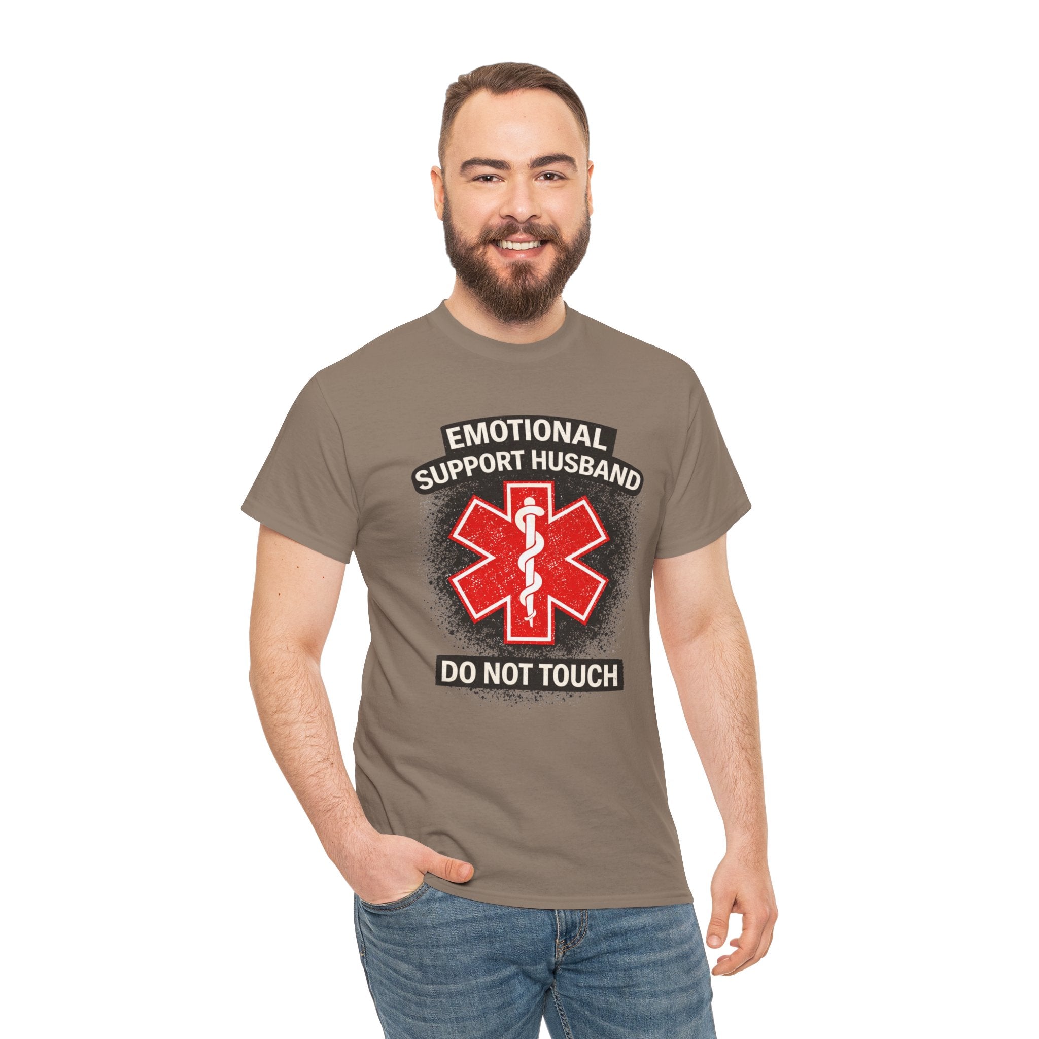 Emotional Support Husband Shirt Funny EMS EMT Paramedic T-Shirt Do Not Touch Medical Humor Tee First Responder Gift Husband Gift Idea