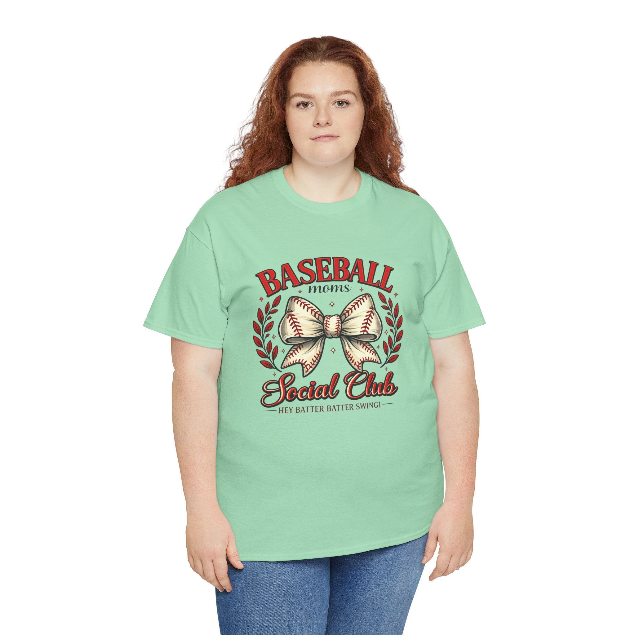 Baseball Moms Social Club Shirt – Baseball Mom Bow Tee – Cute Baseball Mom Shirt – Game Day Mom Shirt – Baseball Season Mom Gift