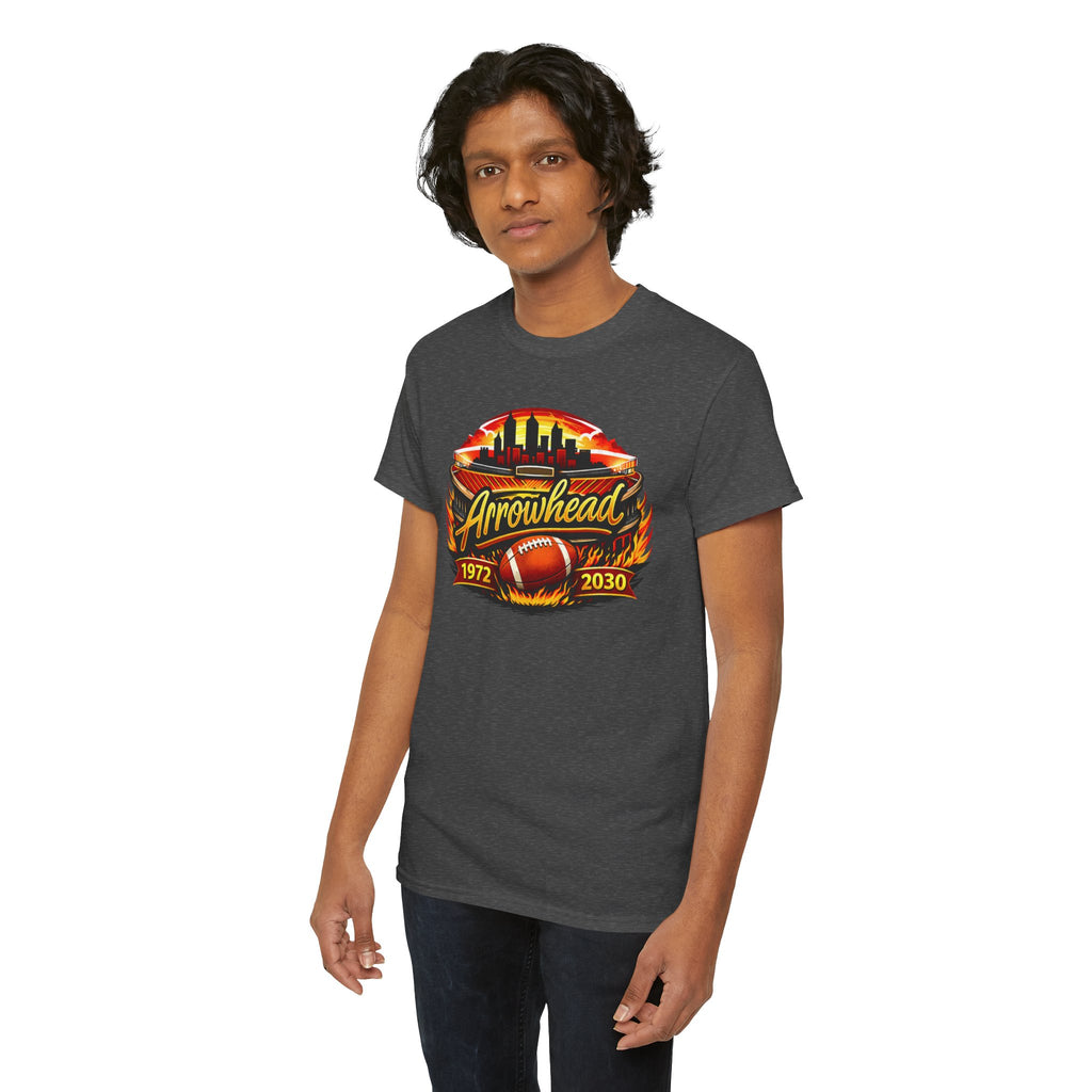 Arrowhead Football 1972-2030 Legacy T-Shirt – Stadium Skyline Graphic Tee