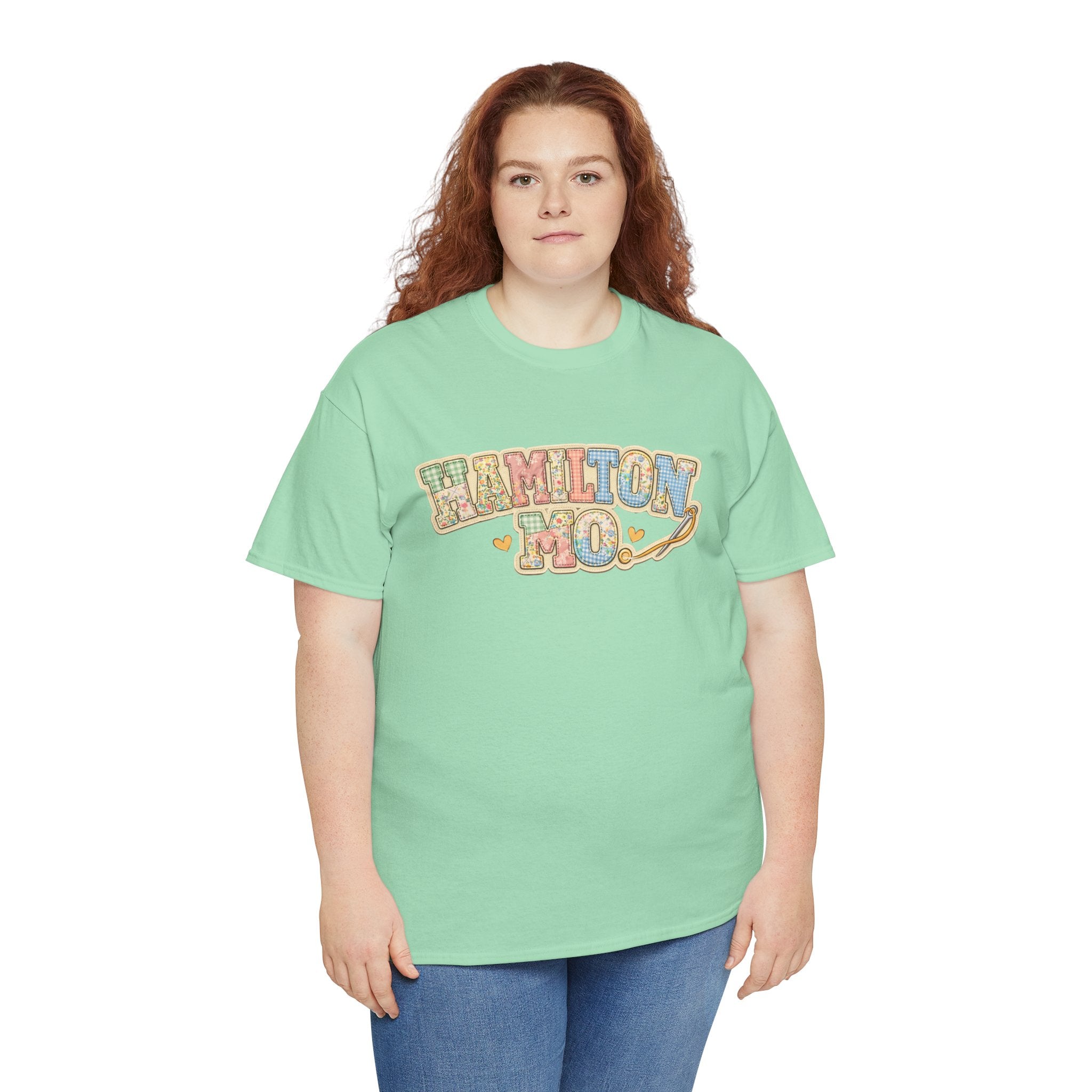 Hamilton MO Quilting Shirt | Stitched Style Quilt Town Tee | Quilter Gift | Sewing Lover Shirt | Quilt Retreat Souvenir