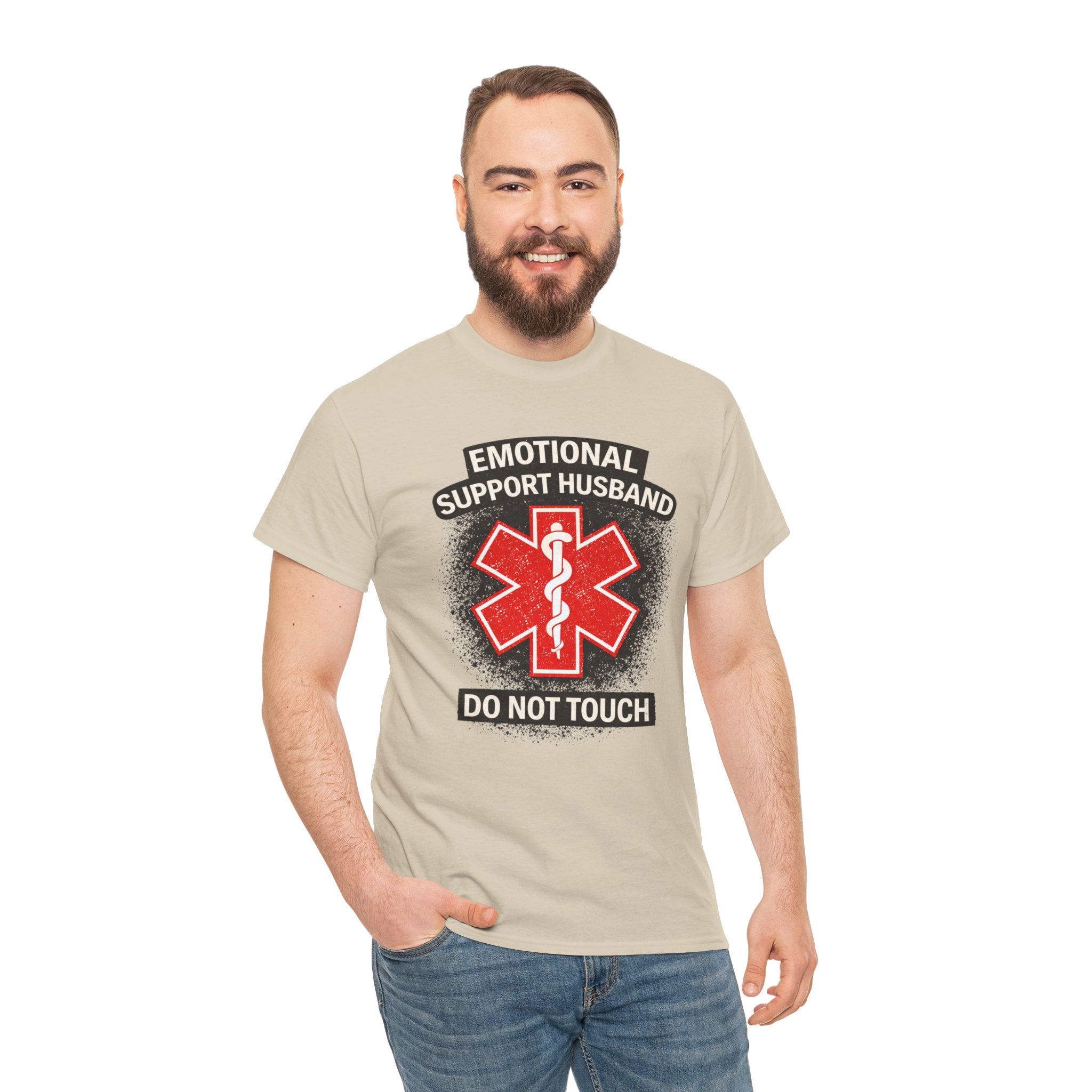 Emotional Support Husband Shirt Funny EMS EMT Paramedic T-Shirt Do Not Touch Medical Humor Tee First Responder Gift Husband Gift Idea