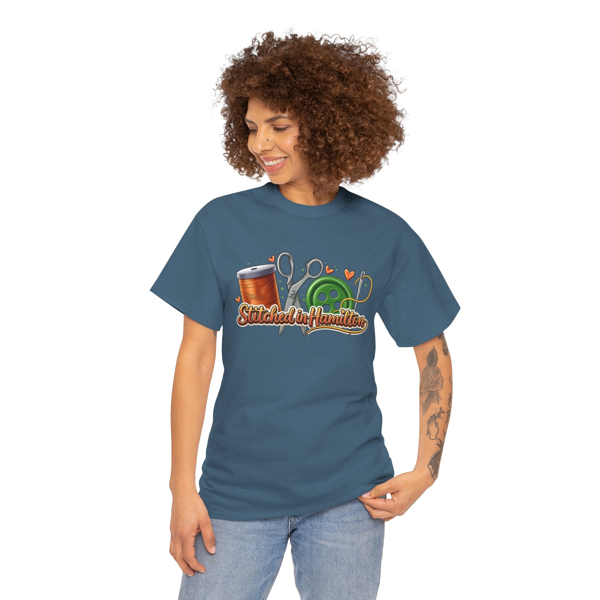 Stitched in Hamilton Shirt | Quilting Town Tee | Sewing Lover Gift | Quilt Retreat Shirt | Fabric Lover Apparel