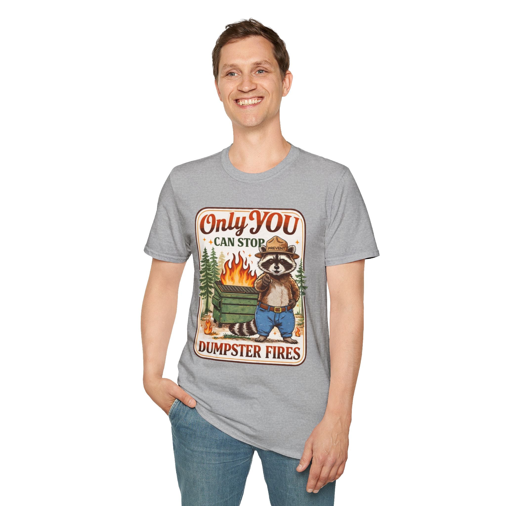 Only You Can Stop Dumpster Fires Shirt – Funny Raccoon Graphic Tee
