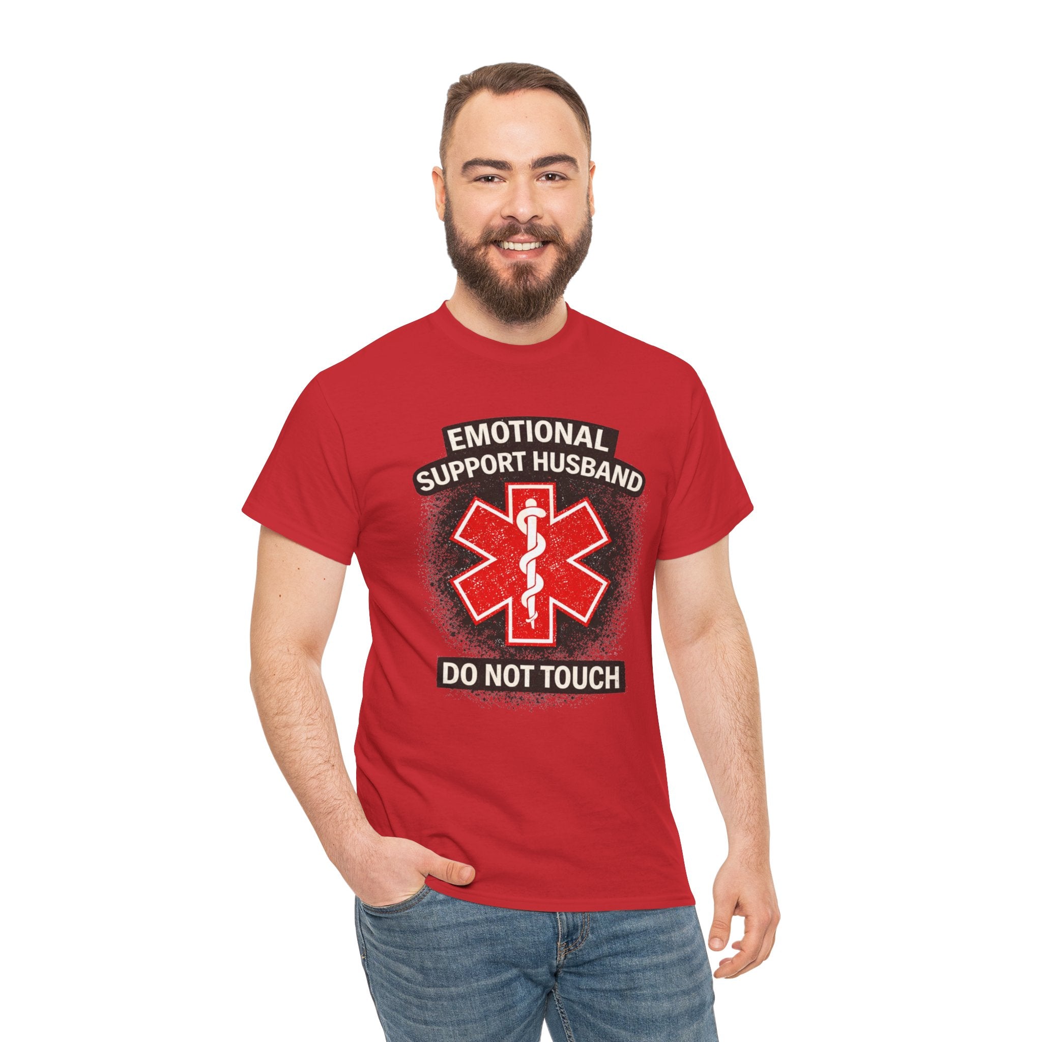 Emotional Support Husband Shirt Funny EMS EMT Paramedic T-Shirt Do Not Touch Medical Humor Tee First Responder Gift Husband Gift Idea