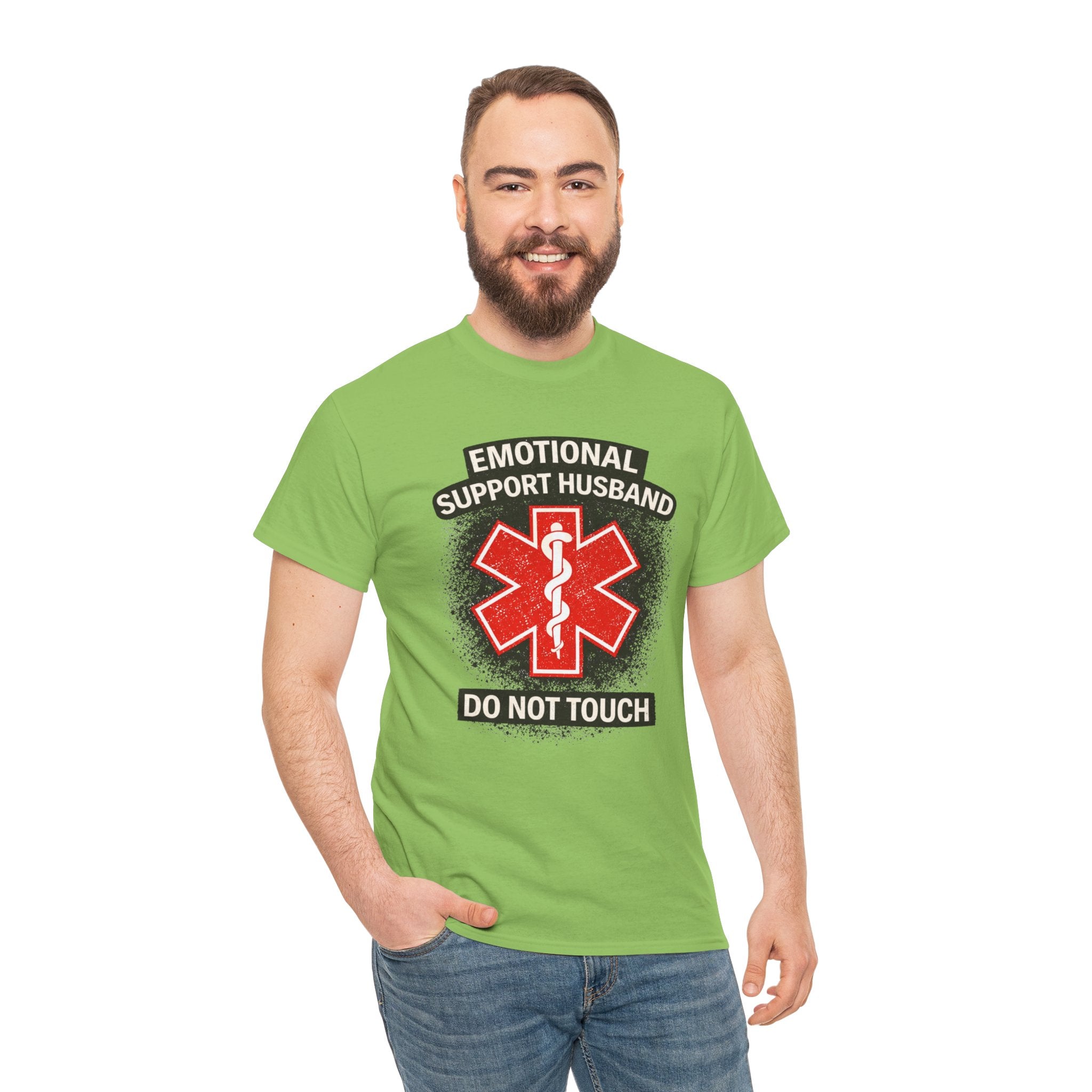 Emotional Support Husband Shirt Funny EMS EMT Paramedic T-Shirt Do Not Touch Medical Humor Tee First Responder Gift Husband Gift Idea